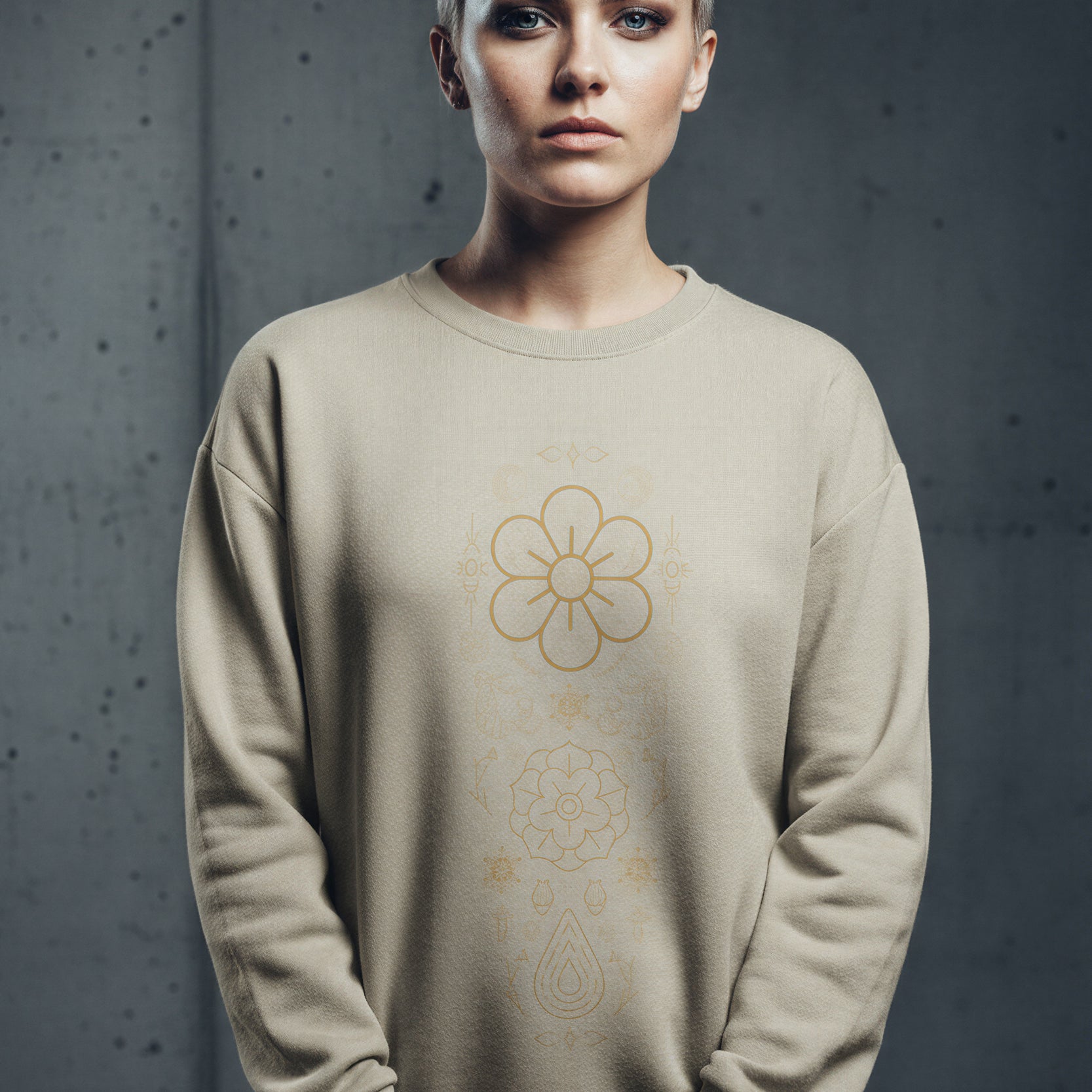 Oversized Heavy Sweatshirt - Maize