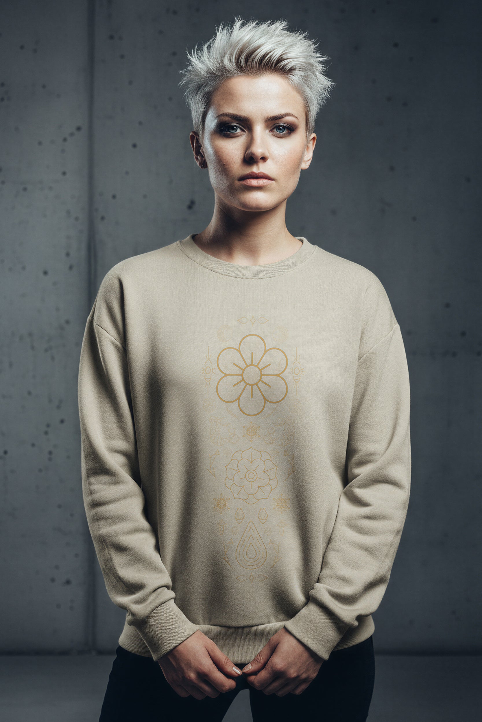 Oversized Heavy Sweatshirt - Maize