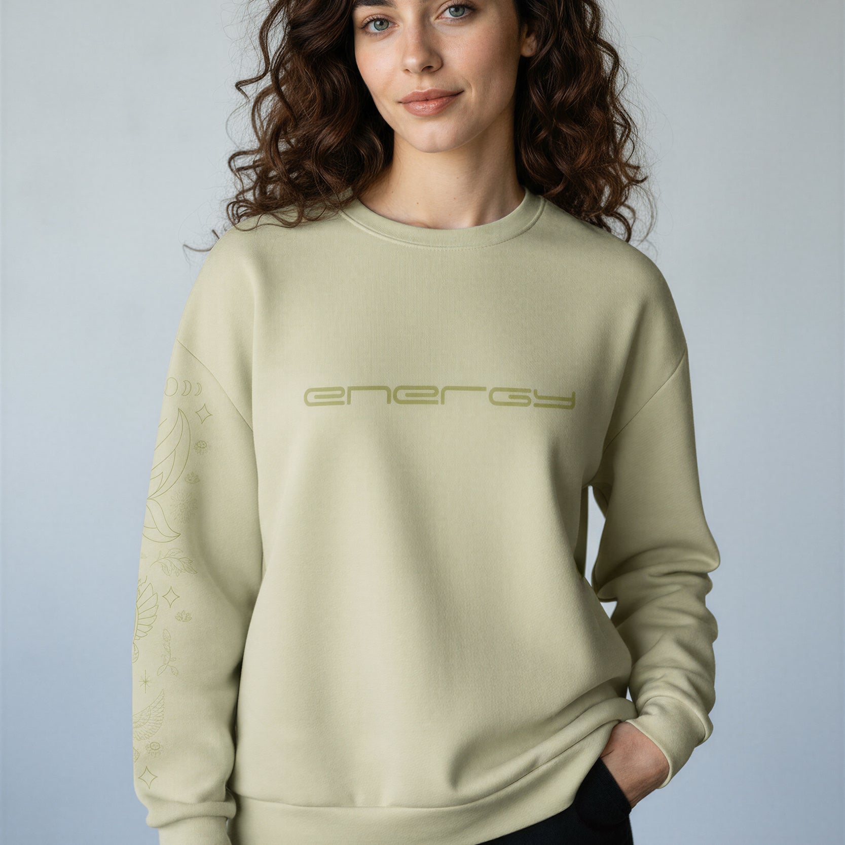 Oversized Heavy Sweatshirt - MeadowlandGreen