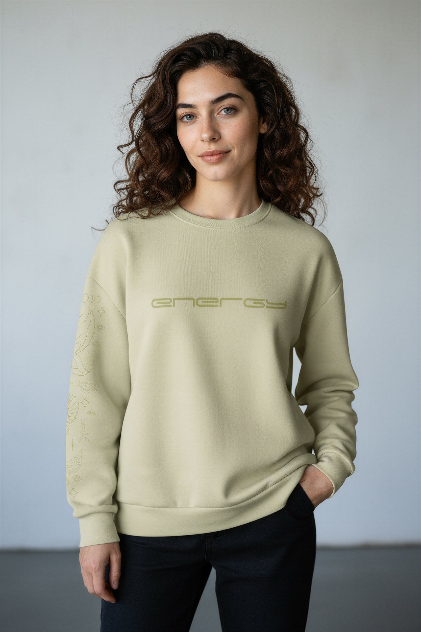 Oversized Heavy Sweatshirt - MeadowlandGreen
