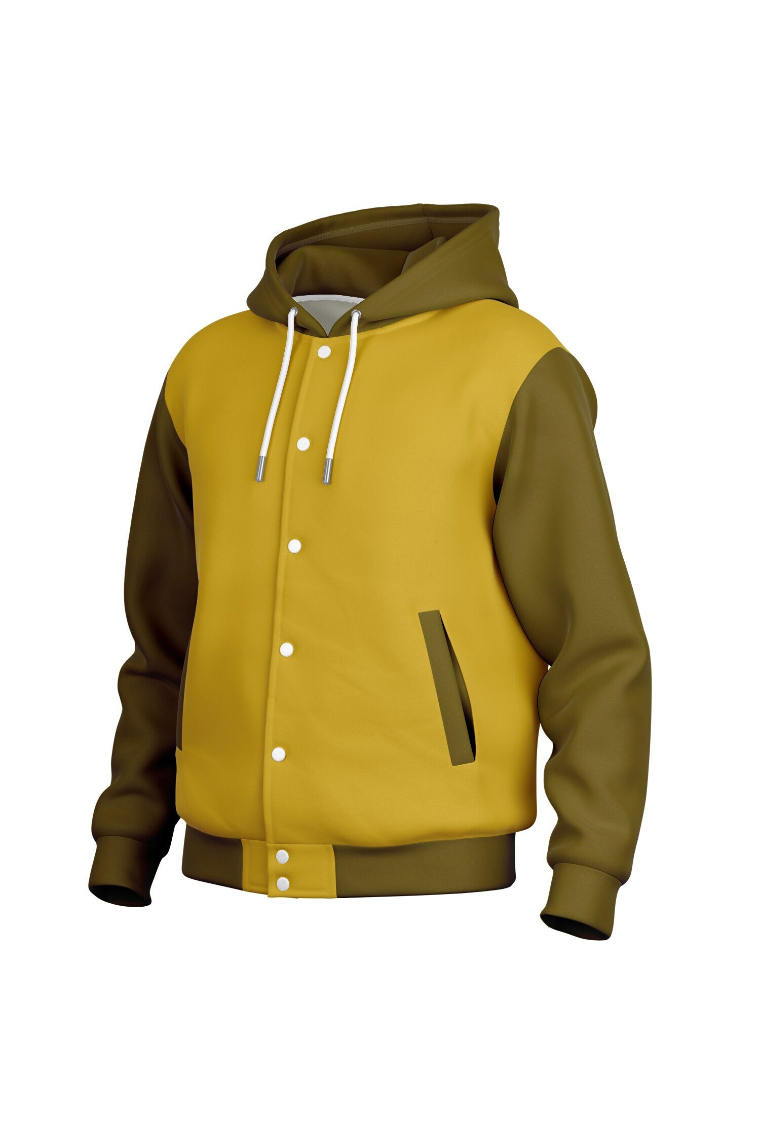 Hooded Baseball Jacke - AmberHaze