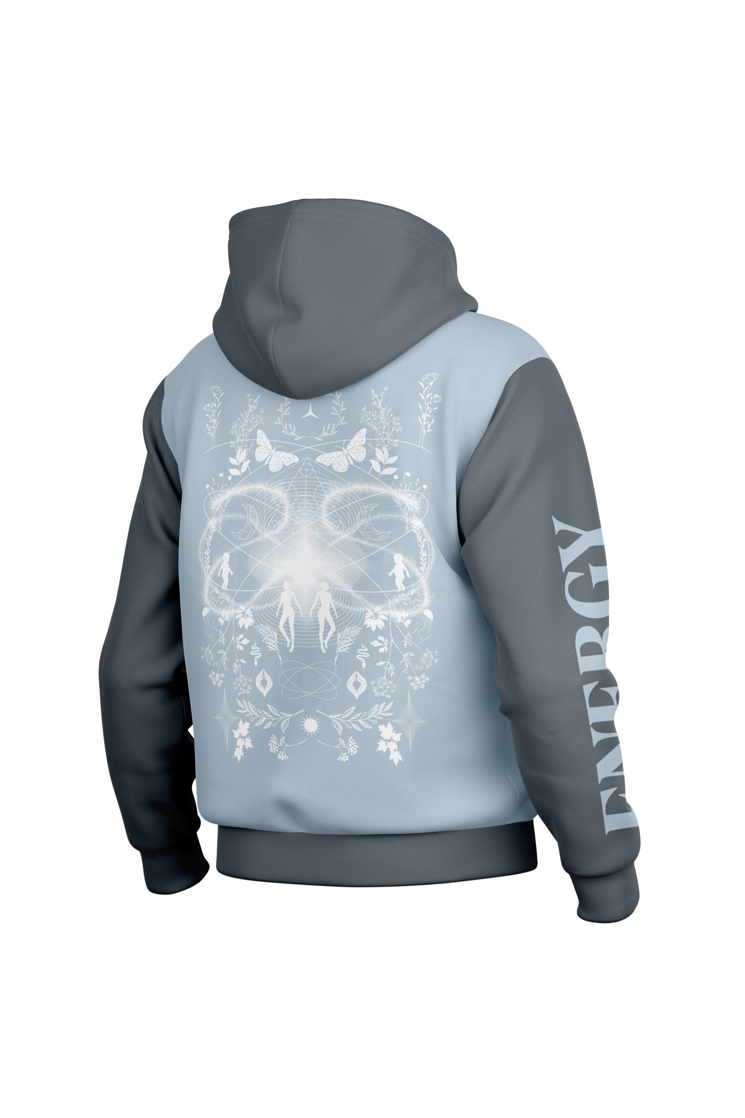 Hooded Baseball Jacke - AuraBlue