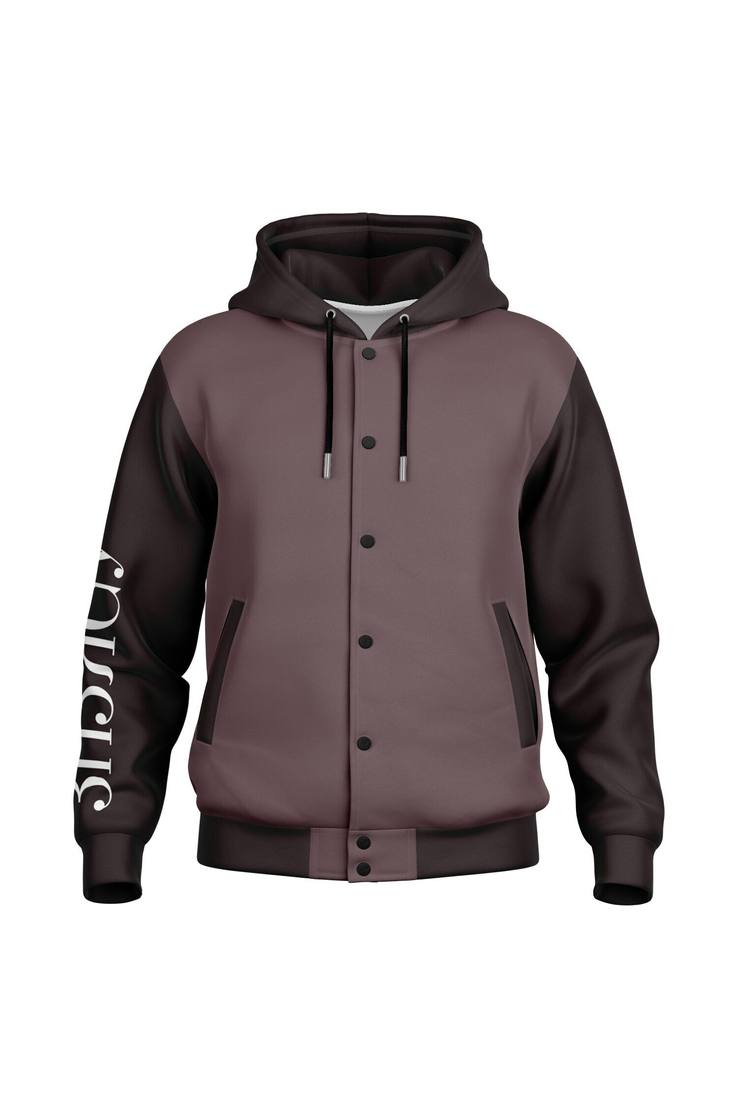Hooded Baseball Jacke - CacaoPowder