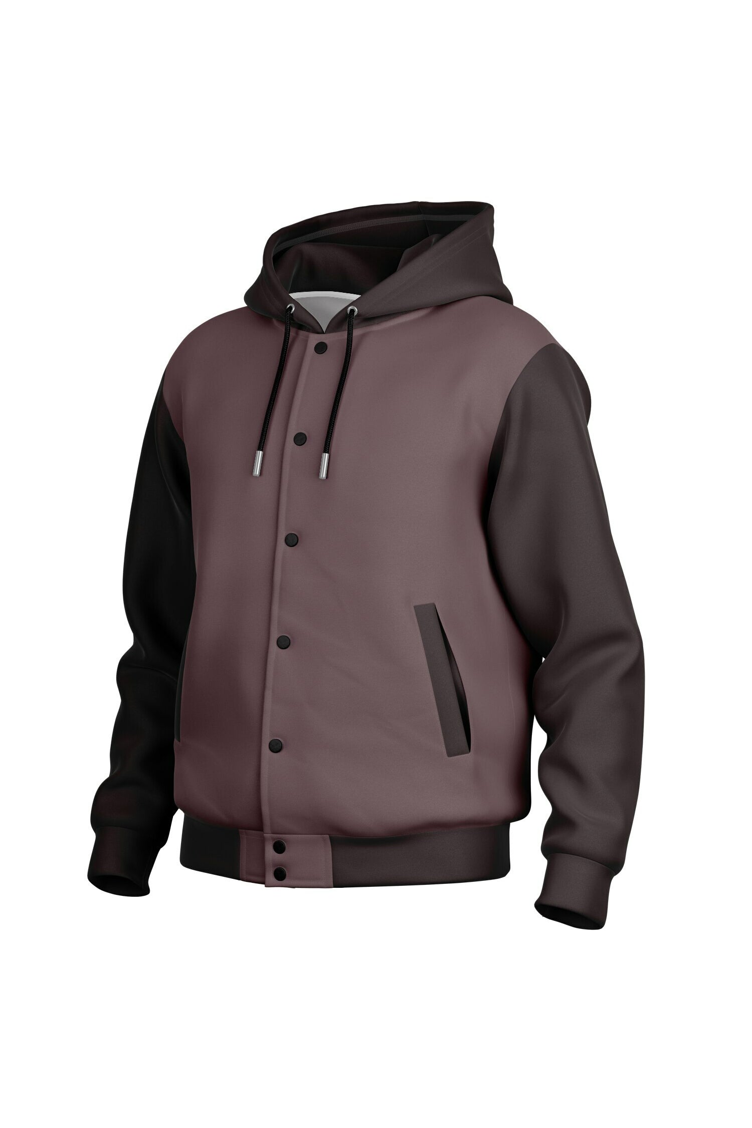 Hooded Baseball Jacke - CacaoPowder
