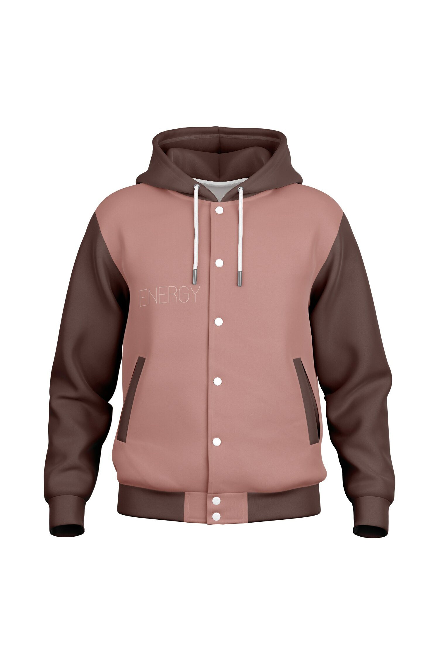 Hooded Baseball Jacke - Clay