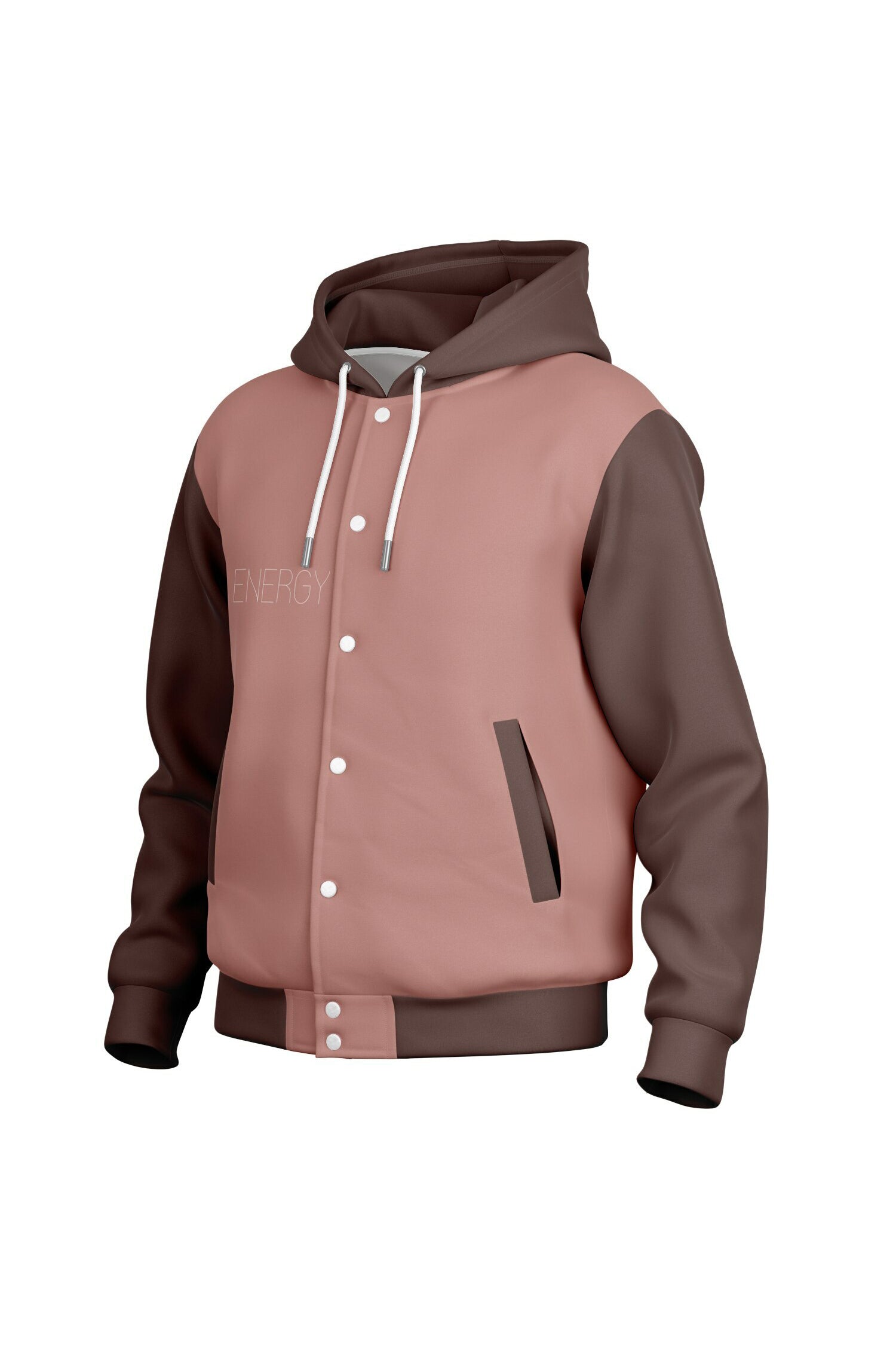 Hooded Baseball Jacke - Clay