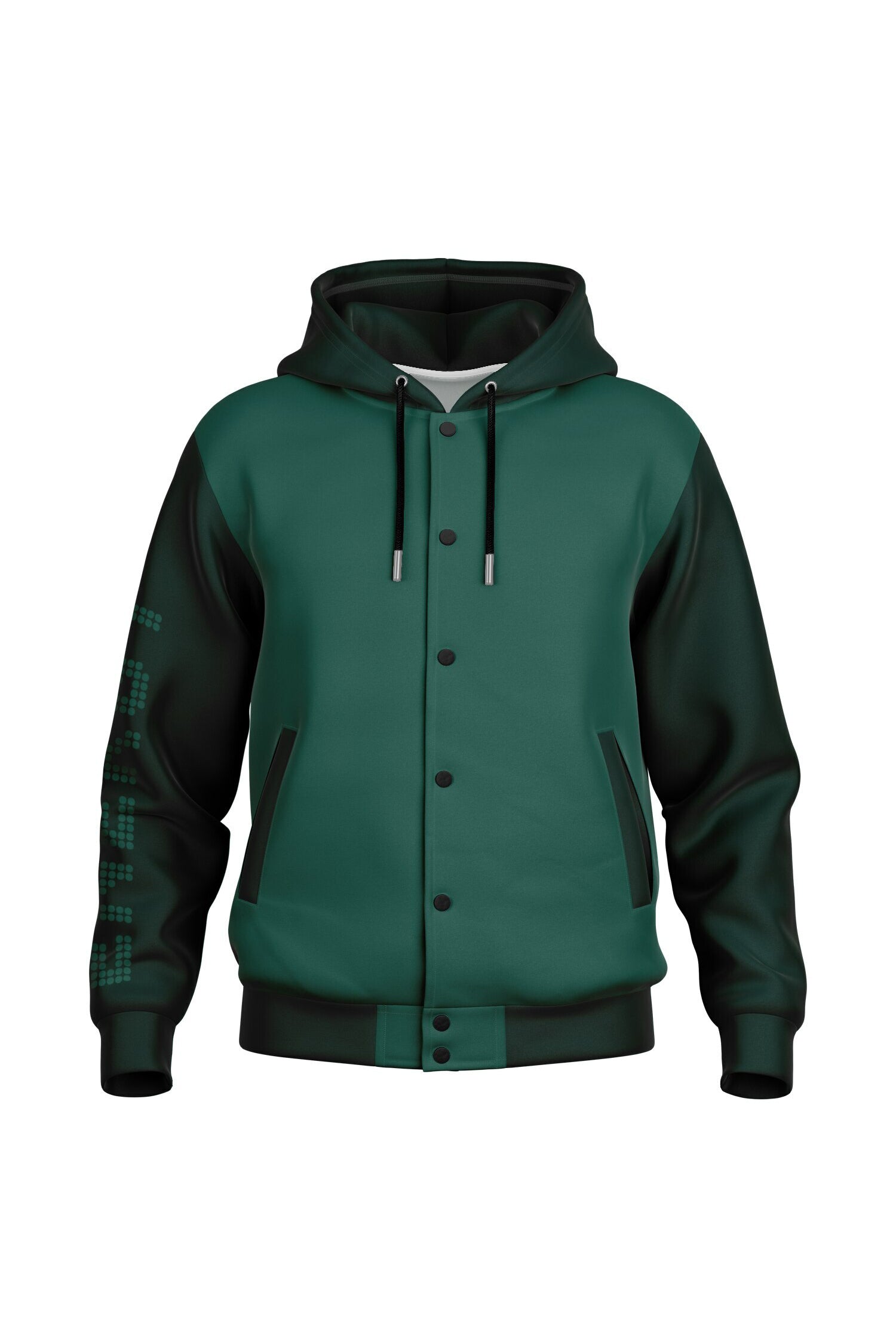 Hooded Baseball Jacke - DeepGreen