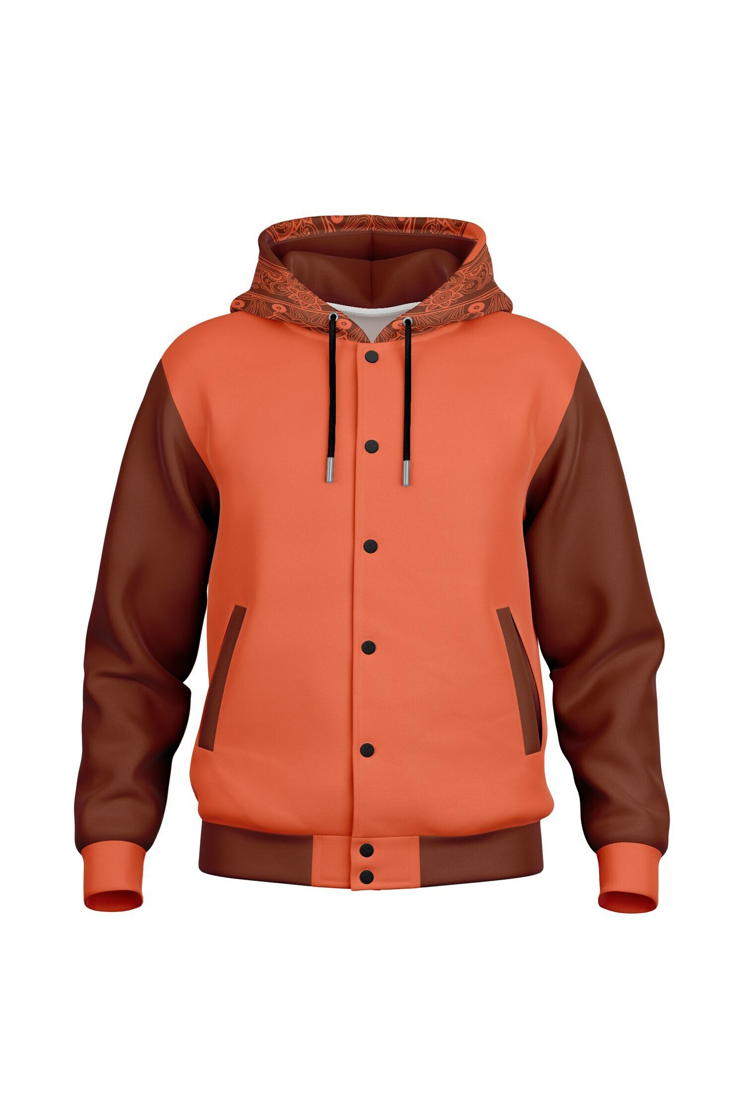 Hooded Baseball Jacke - EnergyOrange