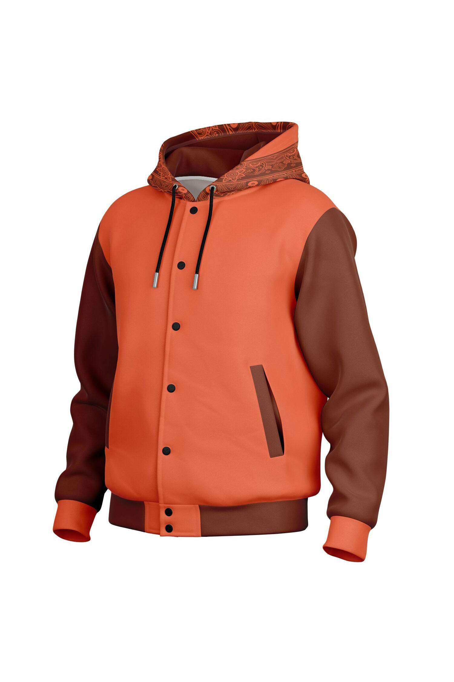 Hooded Baseball Jacke - EnergyOrange