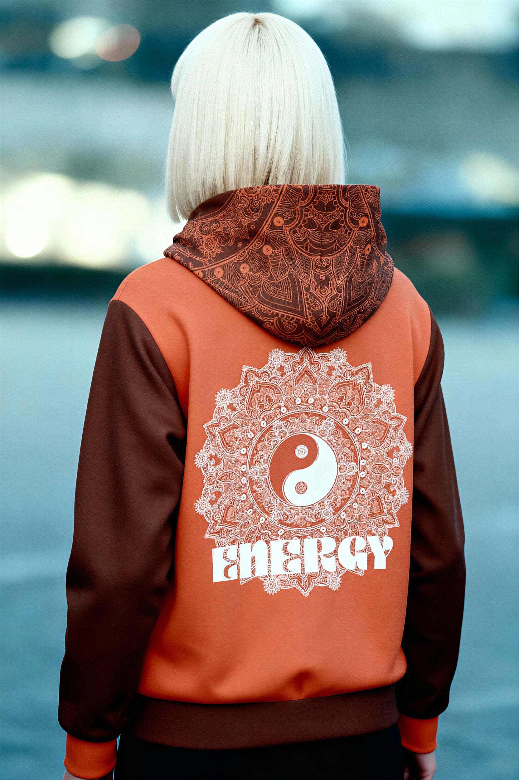 Hooded Baseball Jacke - EnergyOrange