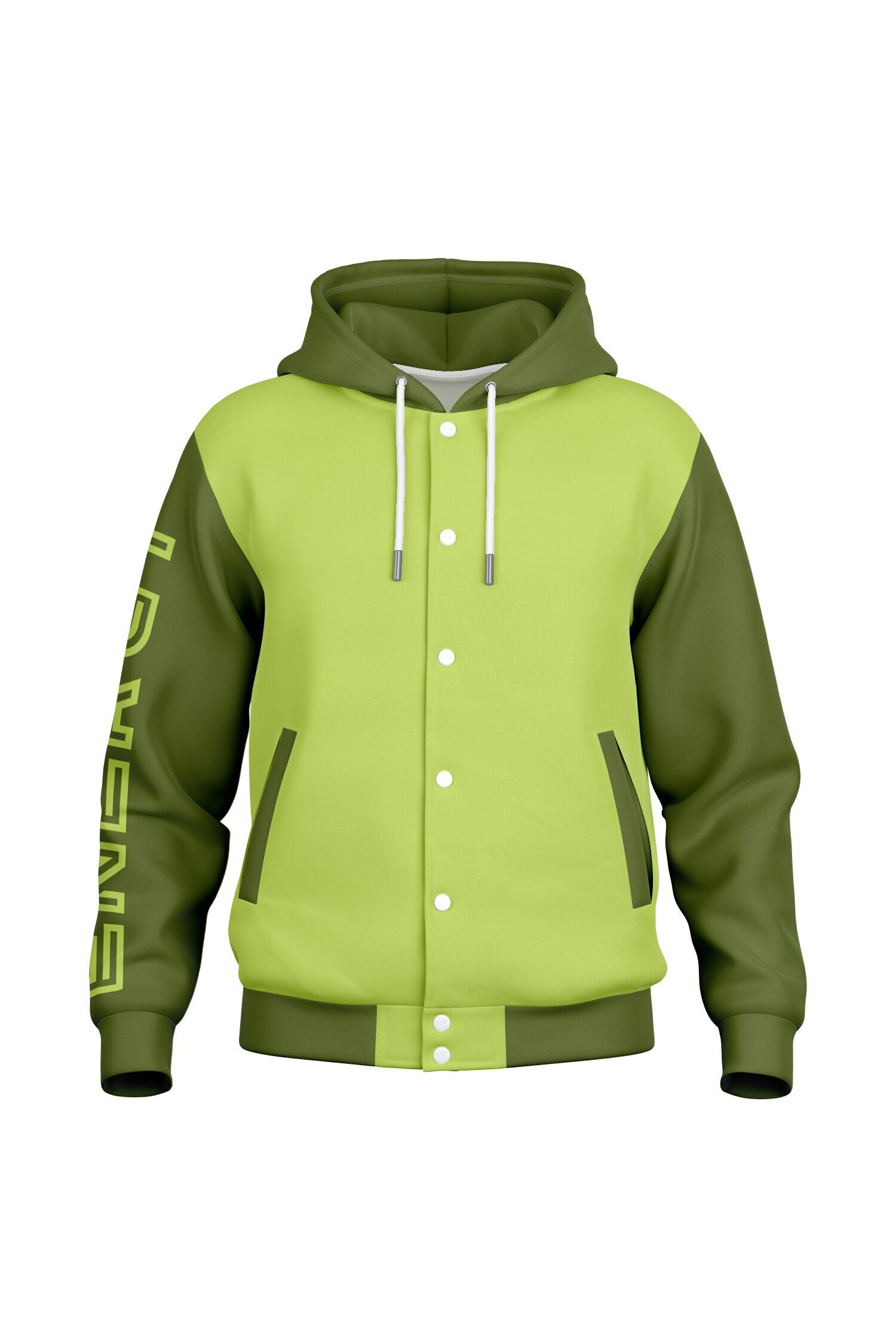 Hooded Baseball Jacke - GreenGlow
