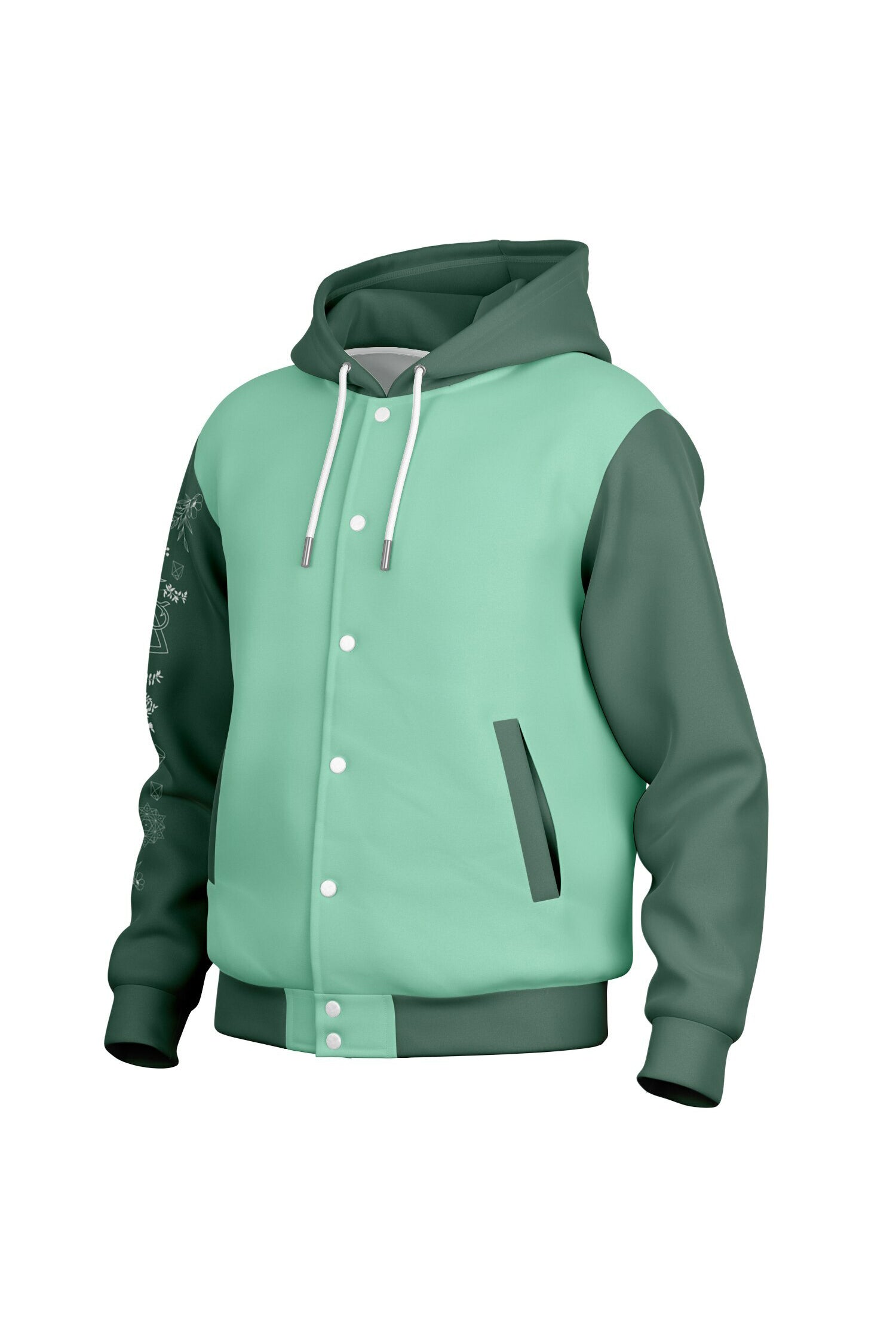 Hooded Baseball Jacke - JellyMint