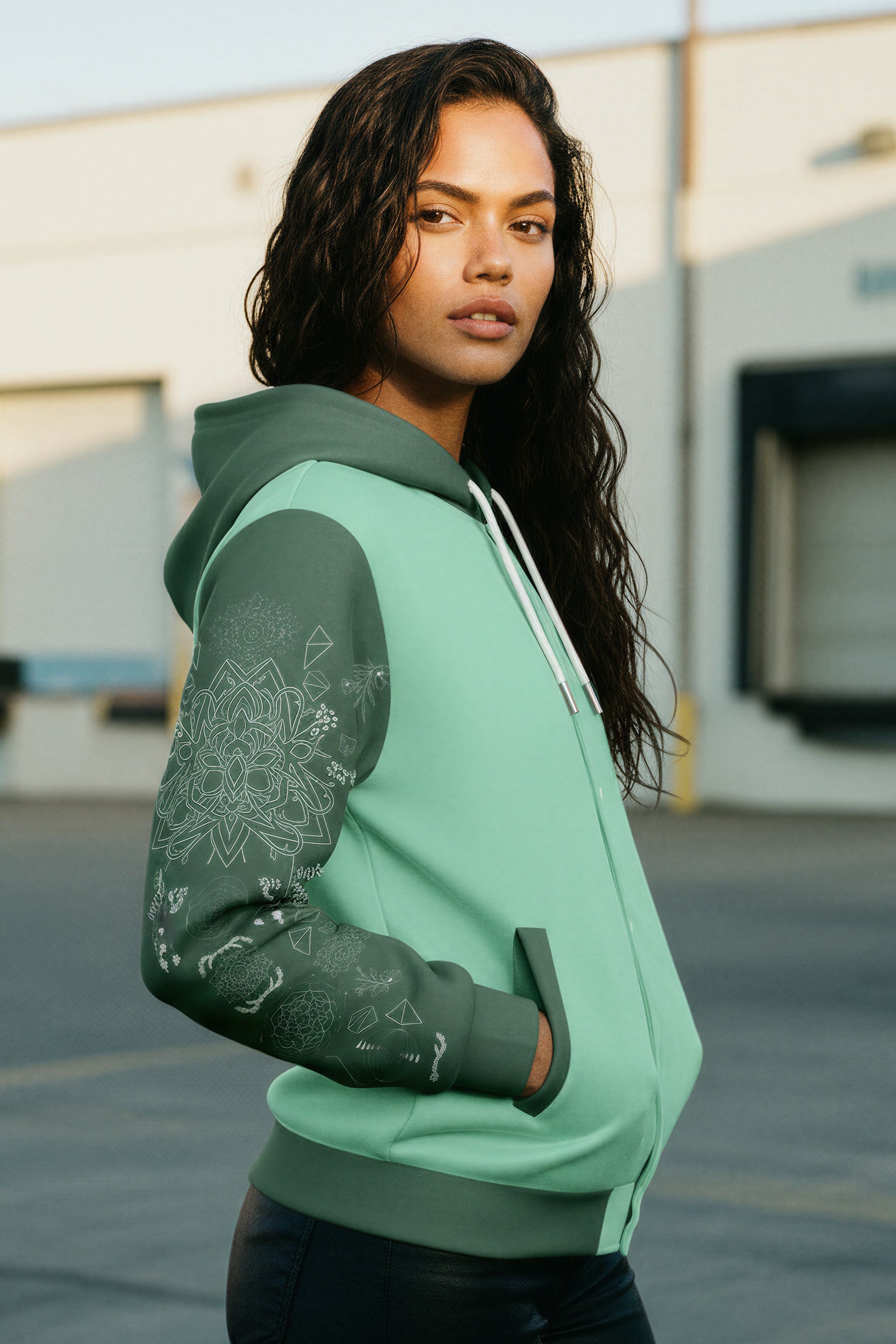 Hooded Baseball Jacke - JellyMint