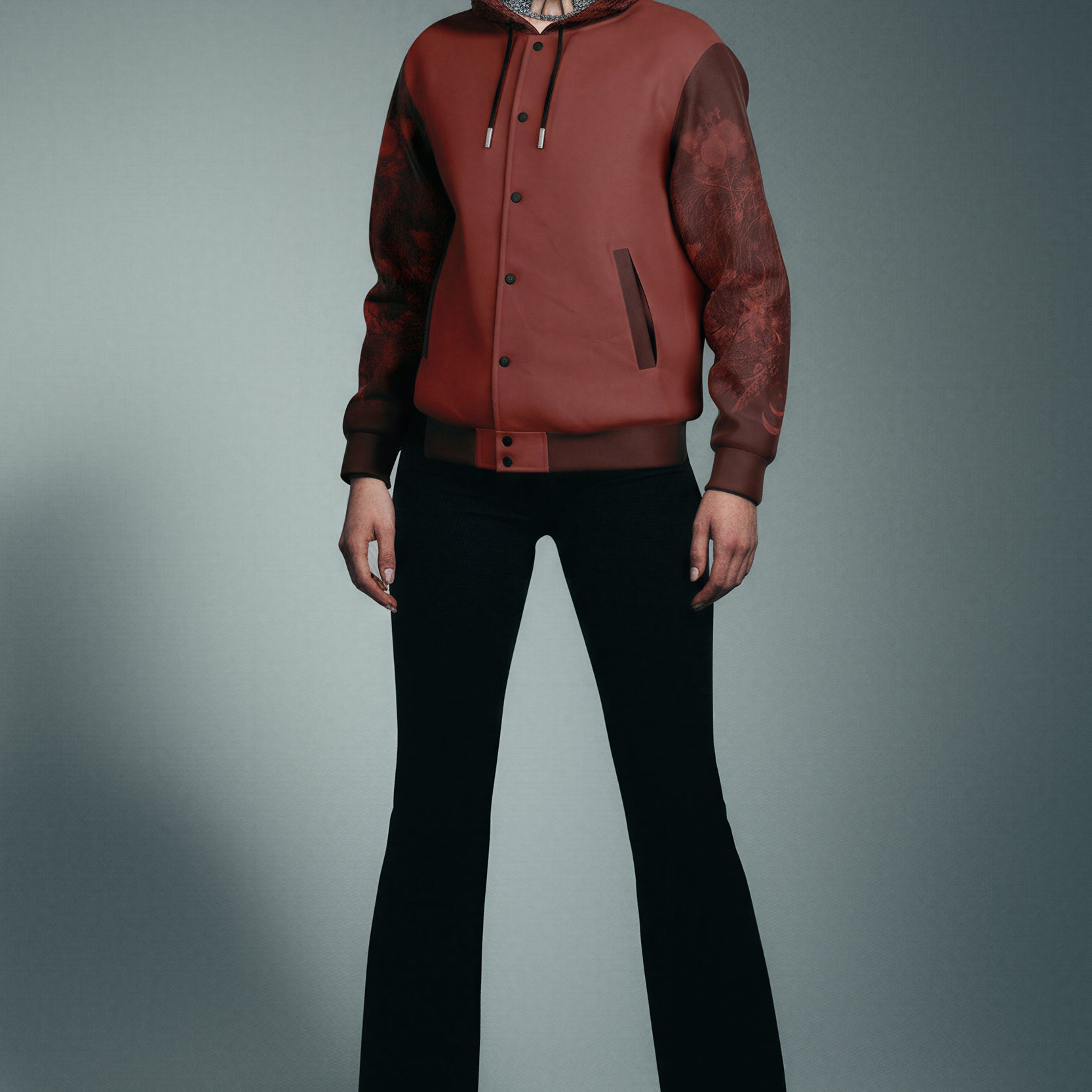 Hooded Baseball Jacke - Russet