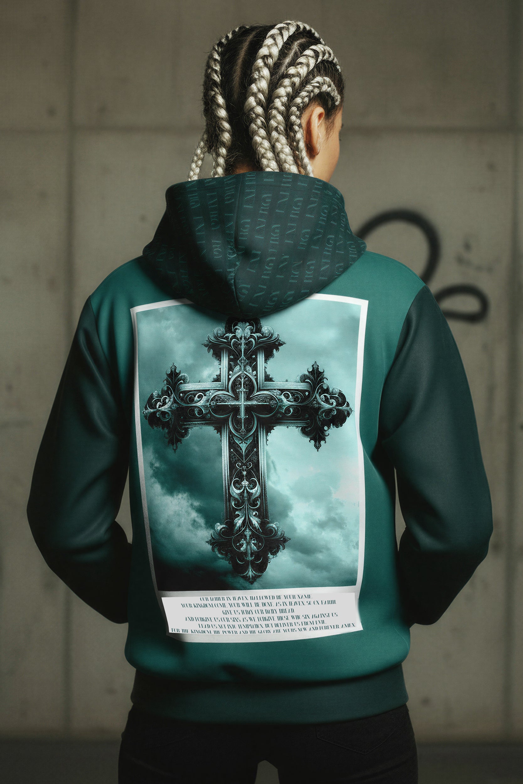 Hooded Baseball Jacke - TransformativeTeal