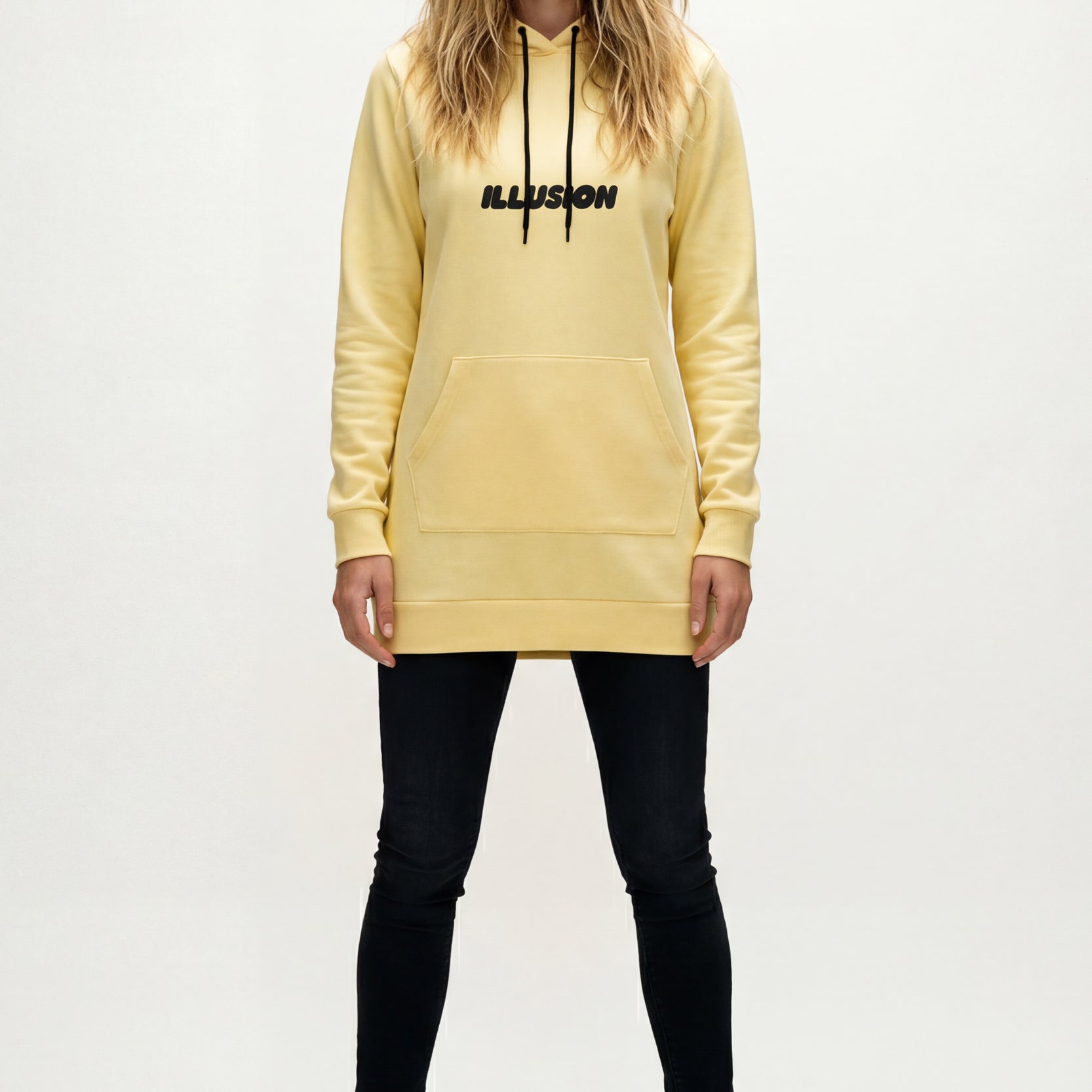 Long-Hoodie - Banana