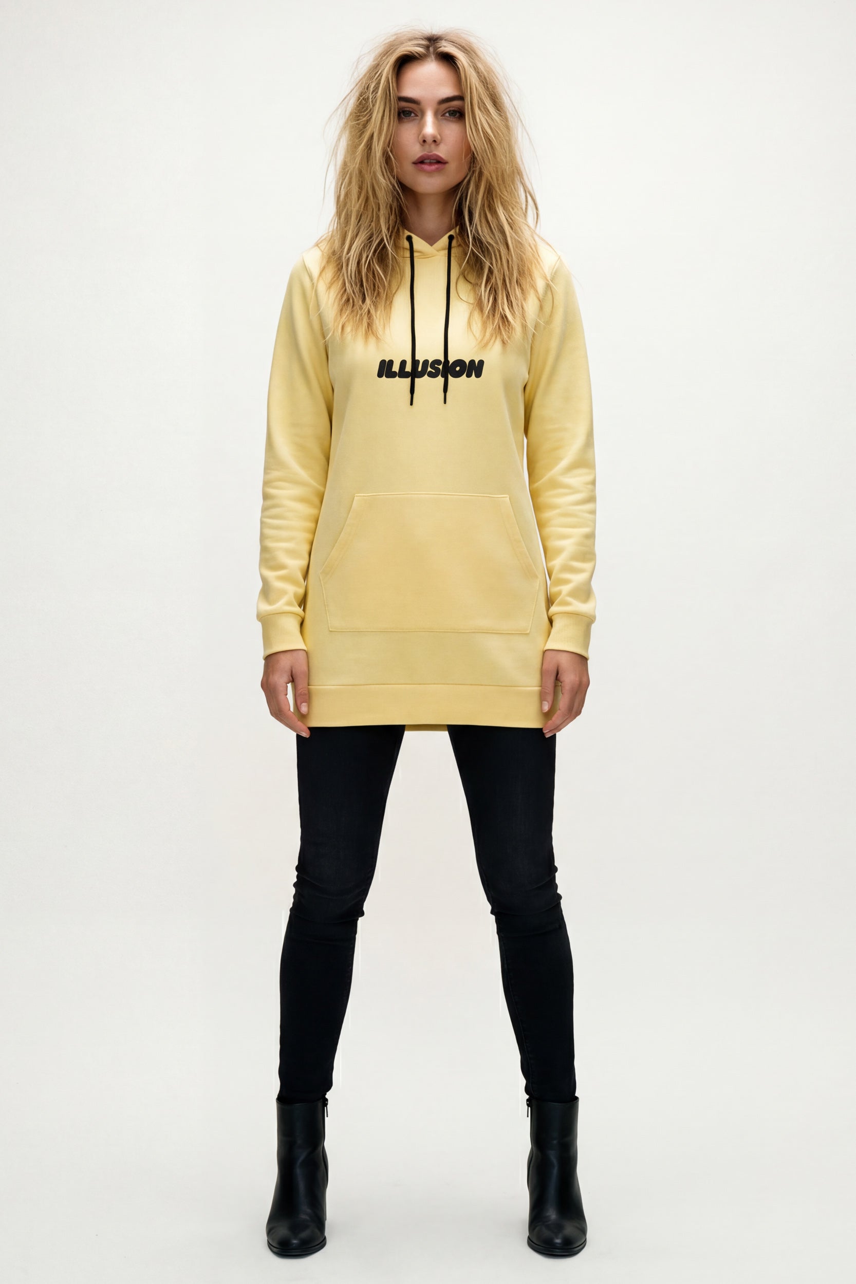 Long-Hoodie - Banana