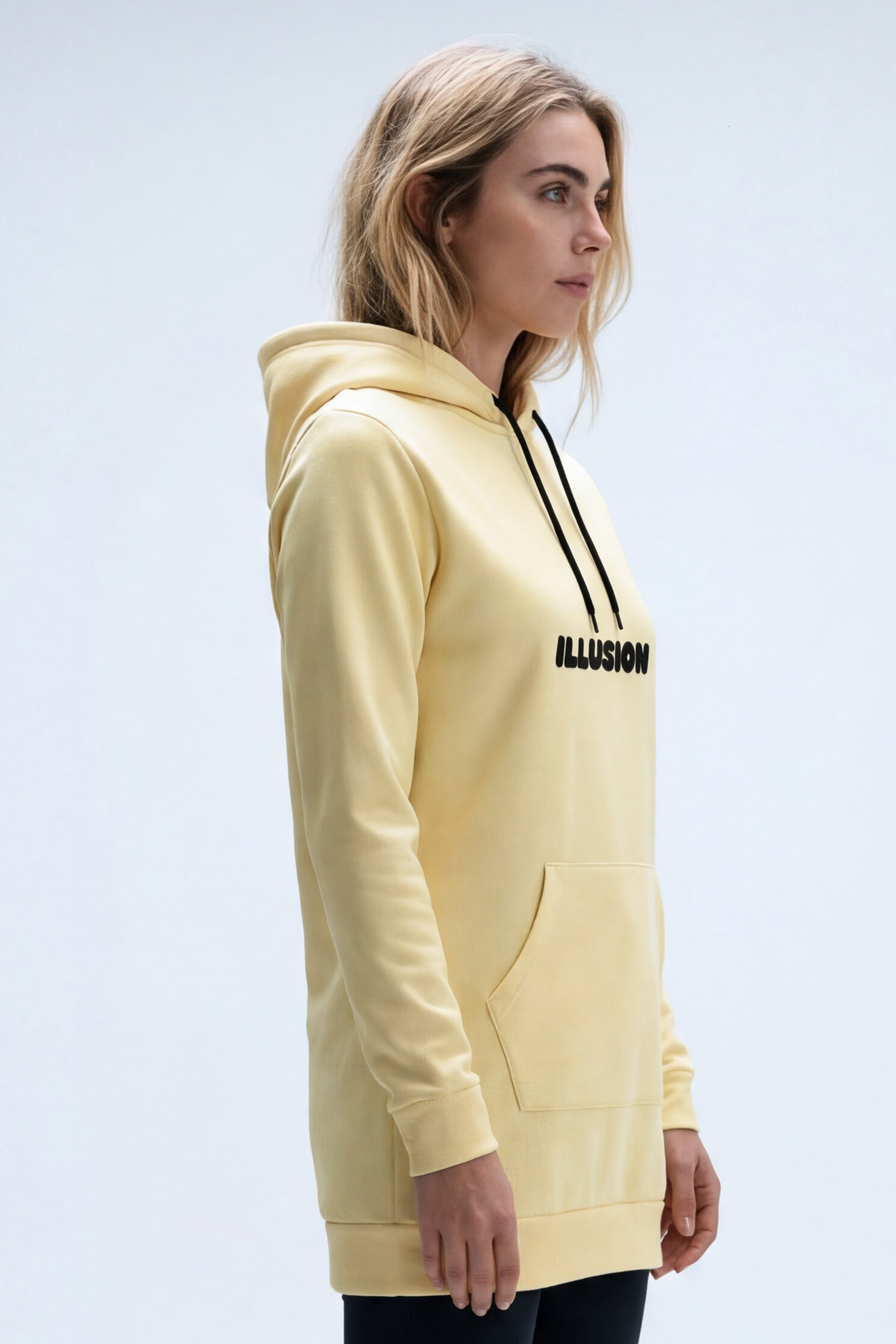 Long-Hoodie - Banana