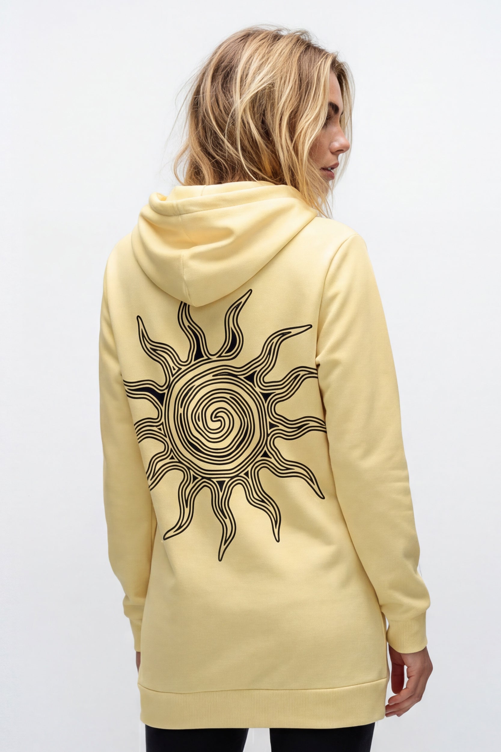 Long-Hoodie - Banana