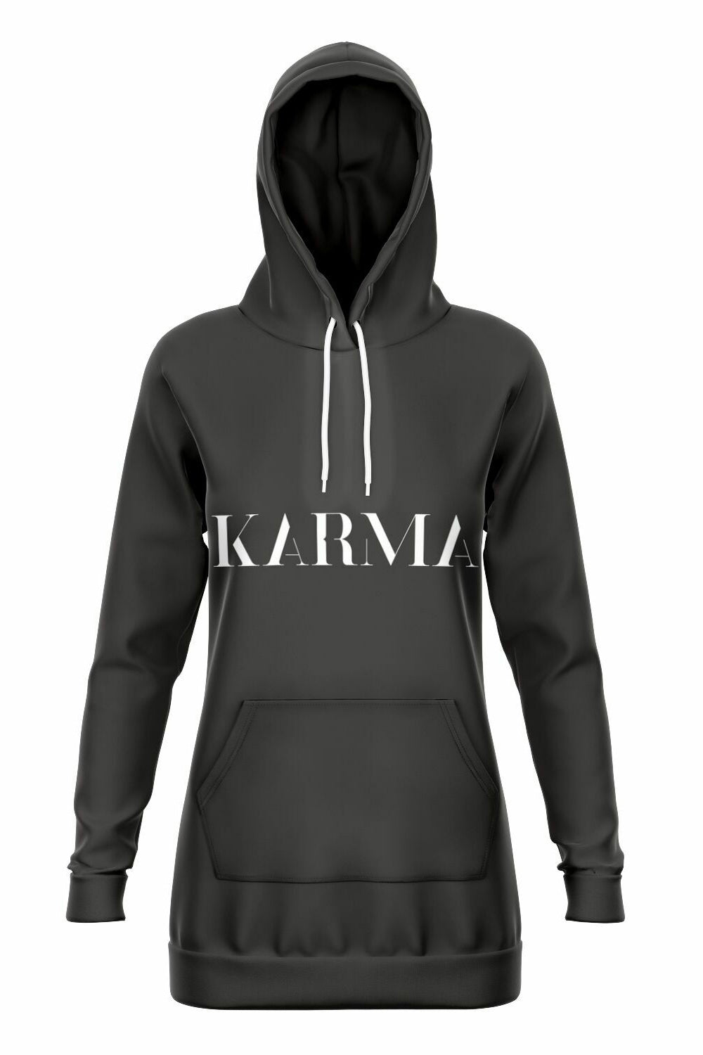 Long-Hoodie - Bitumen