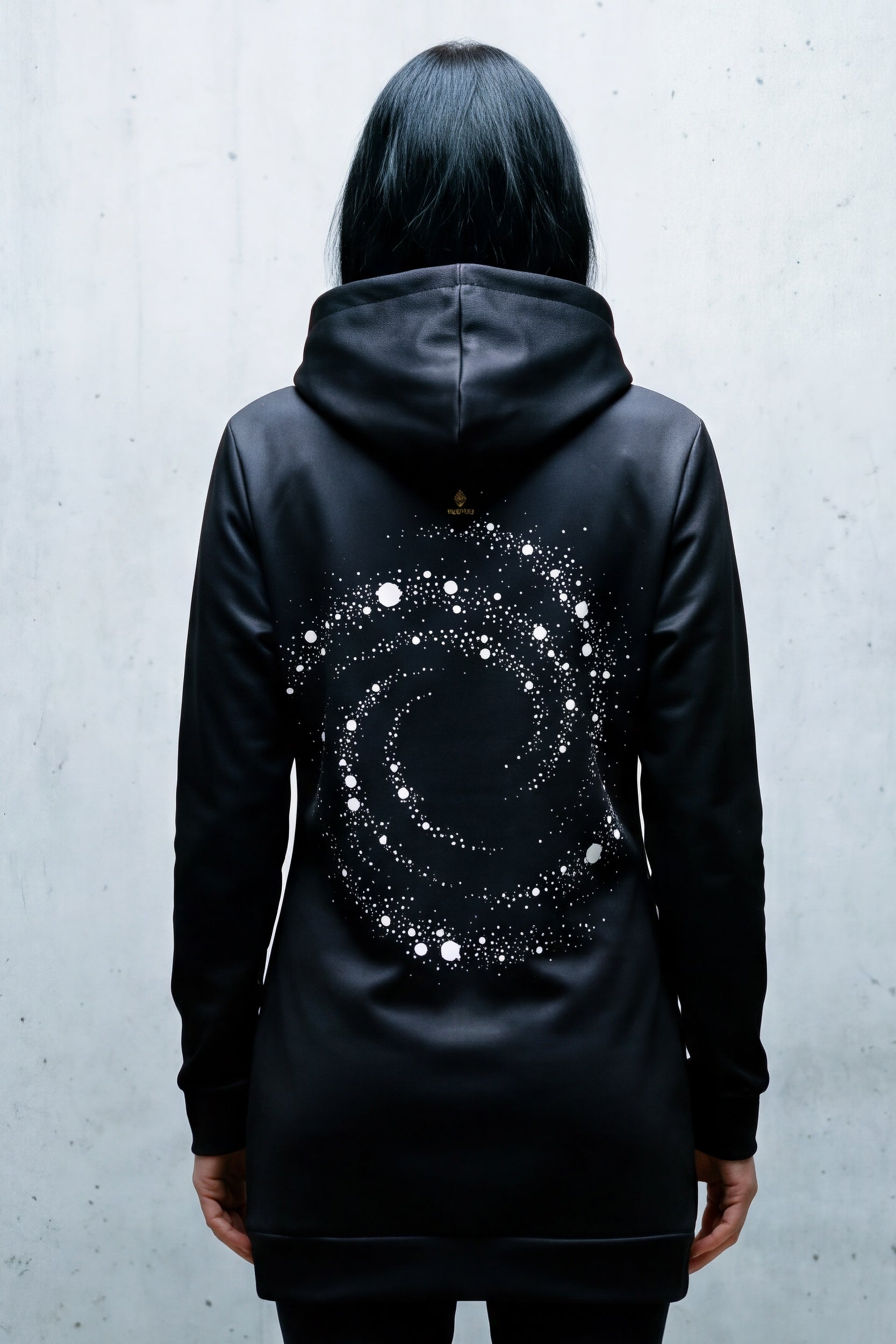 Long-Hoodie - Bitumen