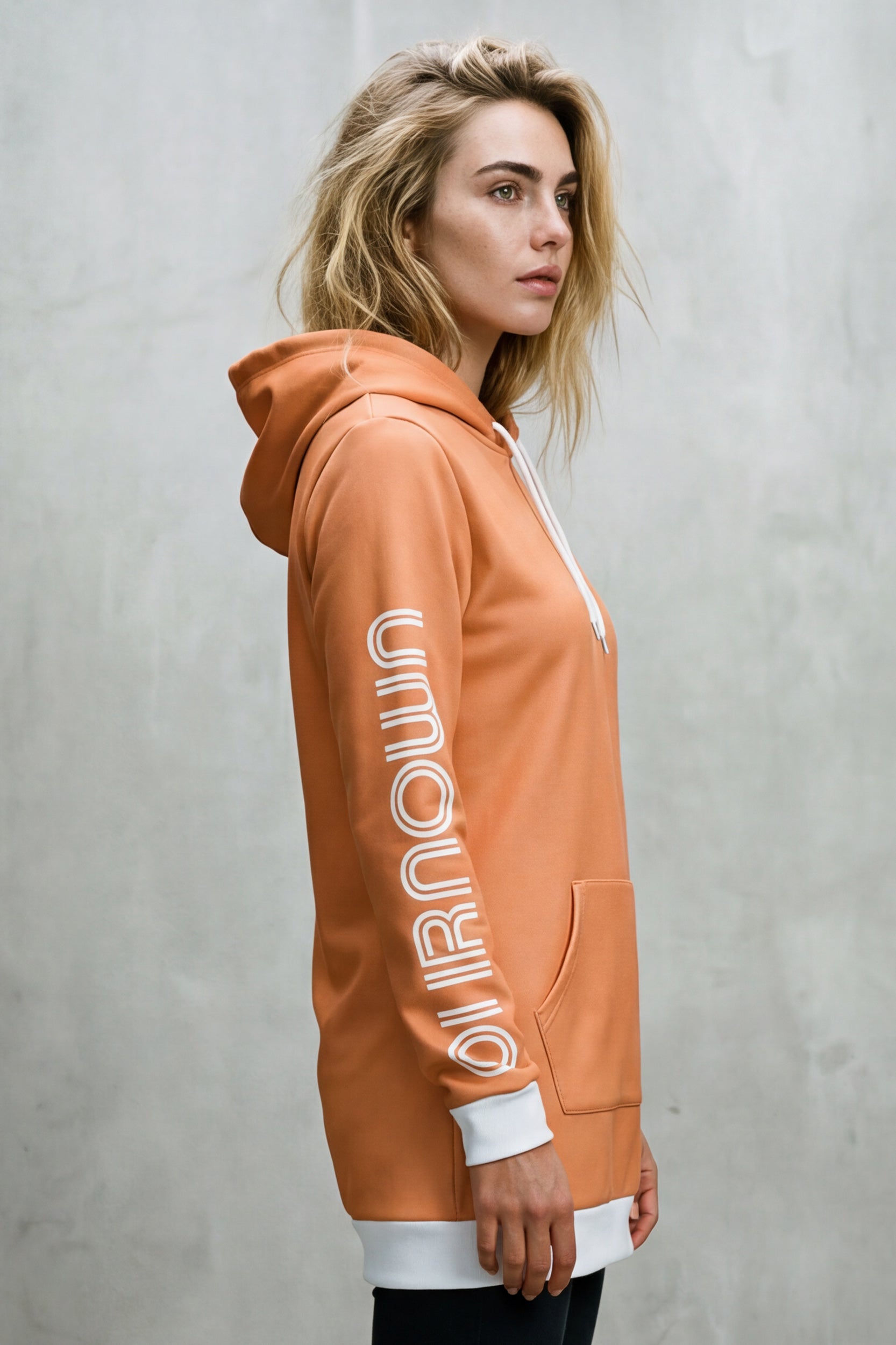 Long-Hoodie - Melon