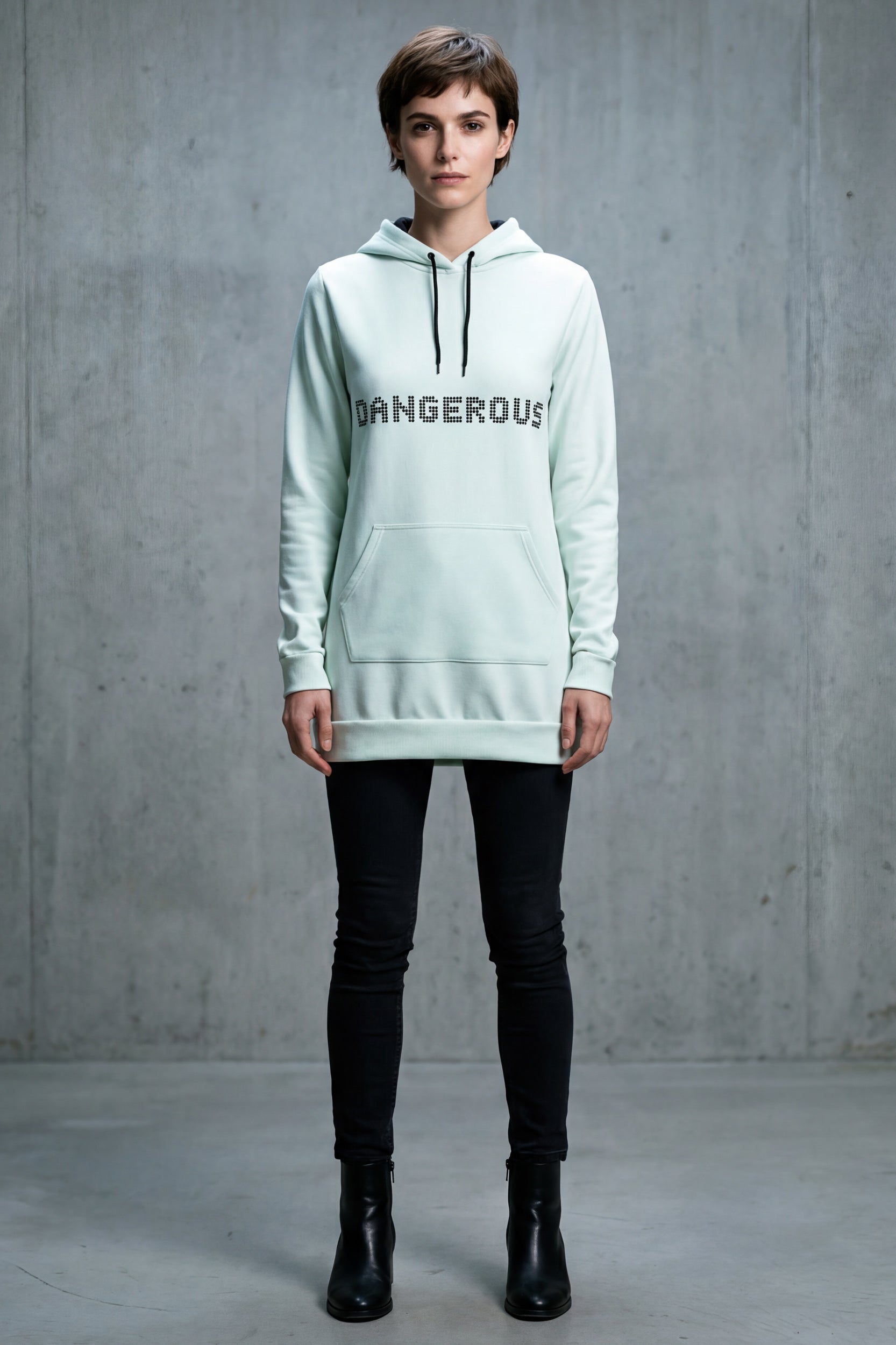 Long-Hoodie - Mint