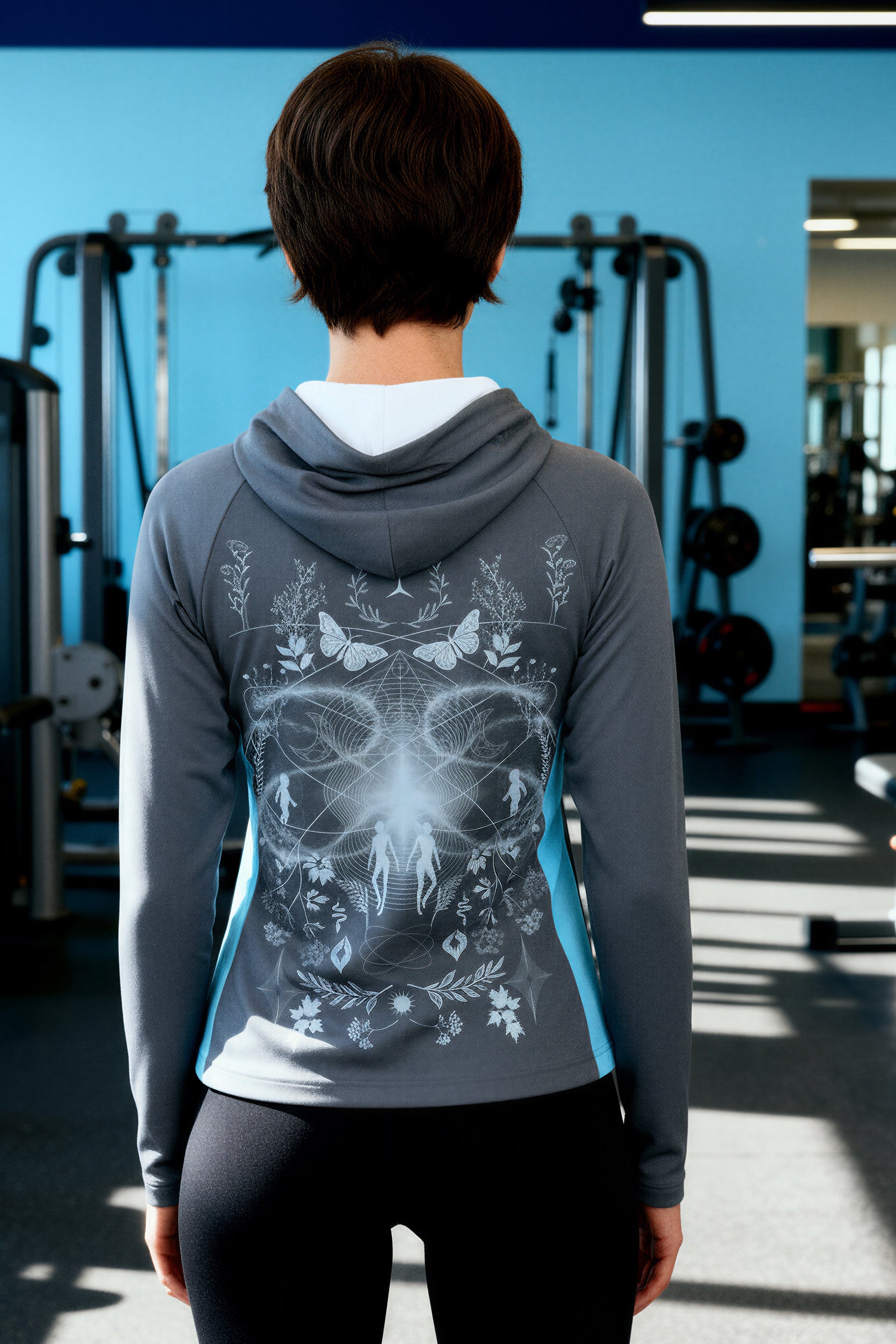 Sports Hooded Longsleeve - AuraBlue