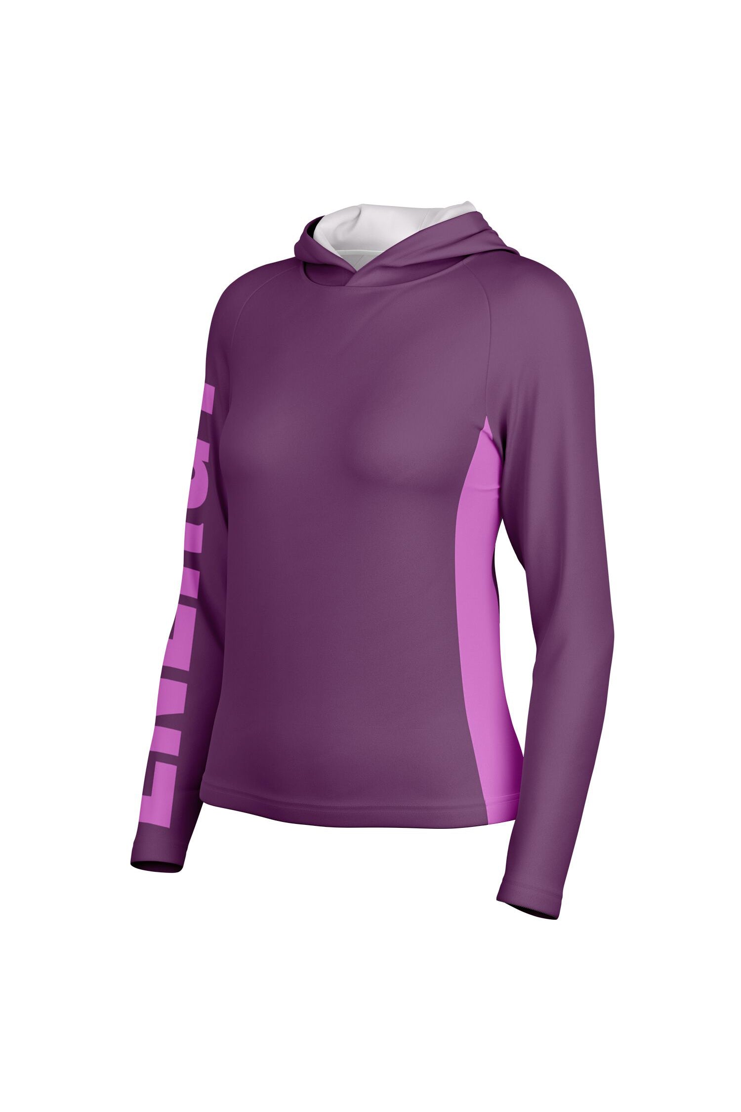 Sports Hooded Longsleeve - ElectricFuchsia