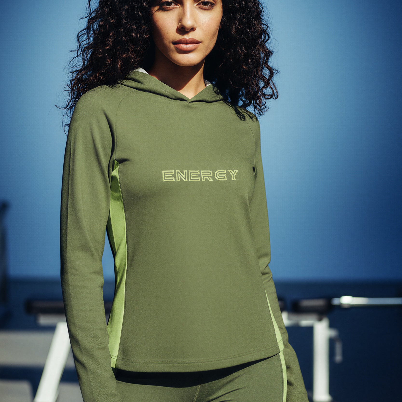 Sports Hooded Longsleeve - GreenGlow