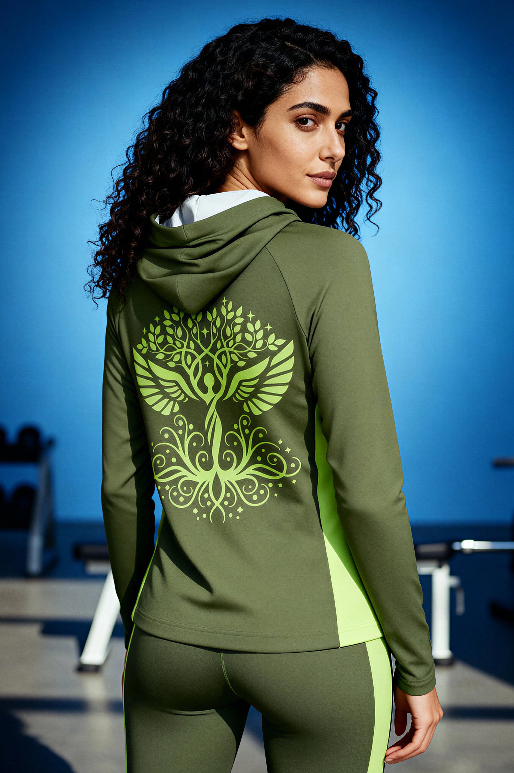 Sports Hooded Longsleeve - GreenGlow