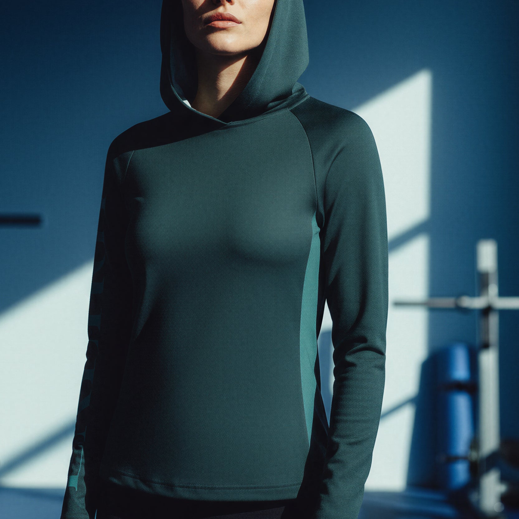 Sports Hooded Longsleeve - TransformativeTeal
