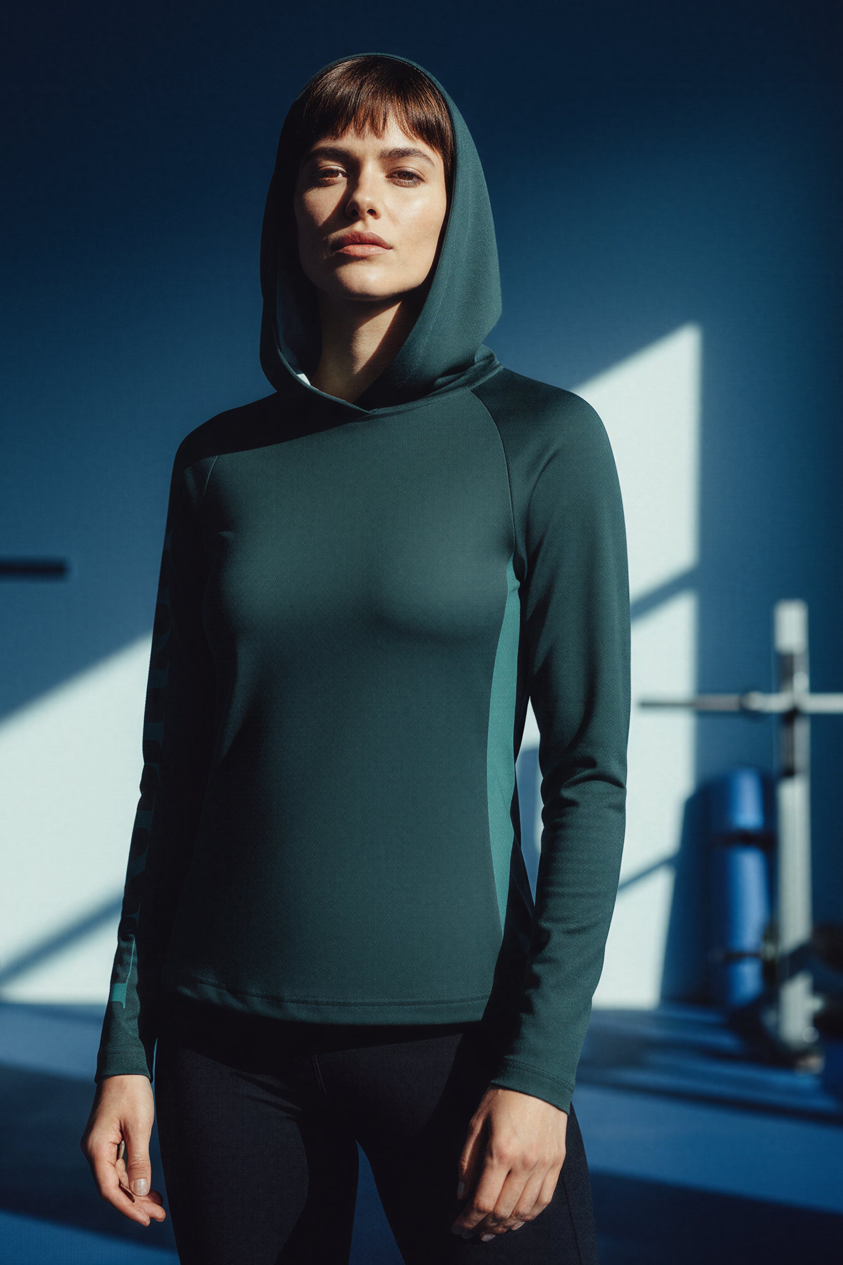 Sports Hooded Longsleeve - TransformativeTeal
