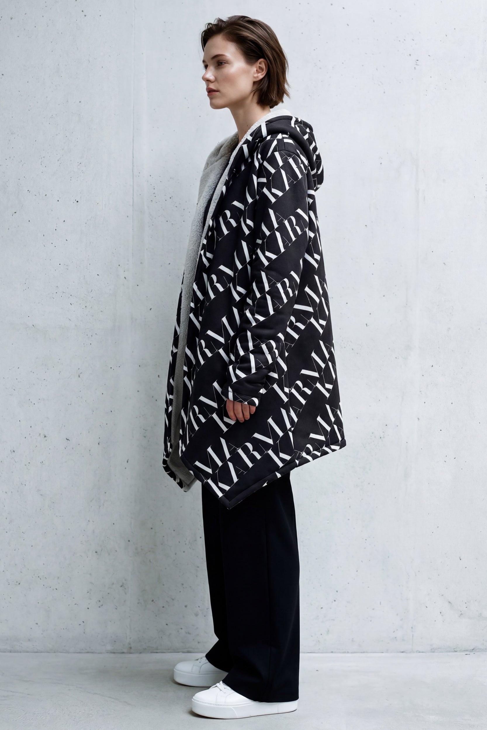 Microfleece Mantel - Bitumen