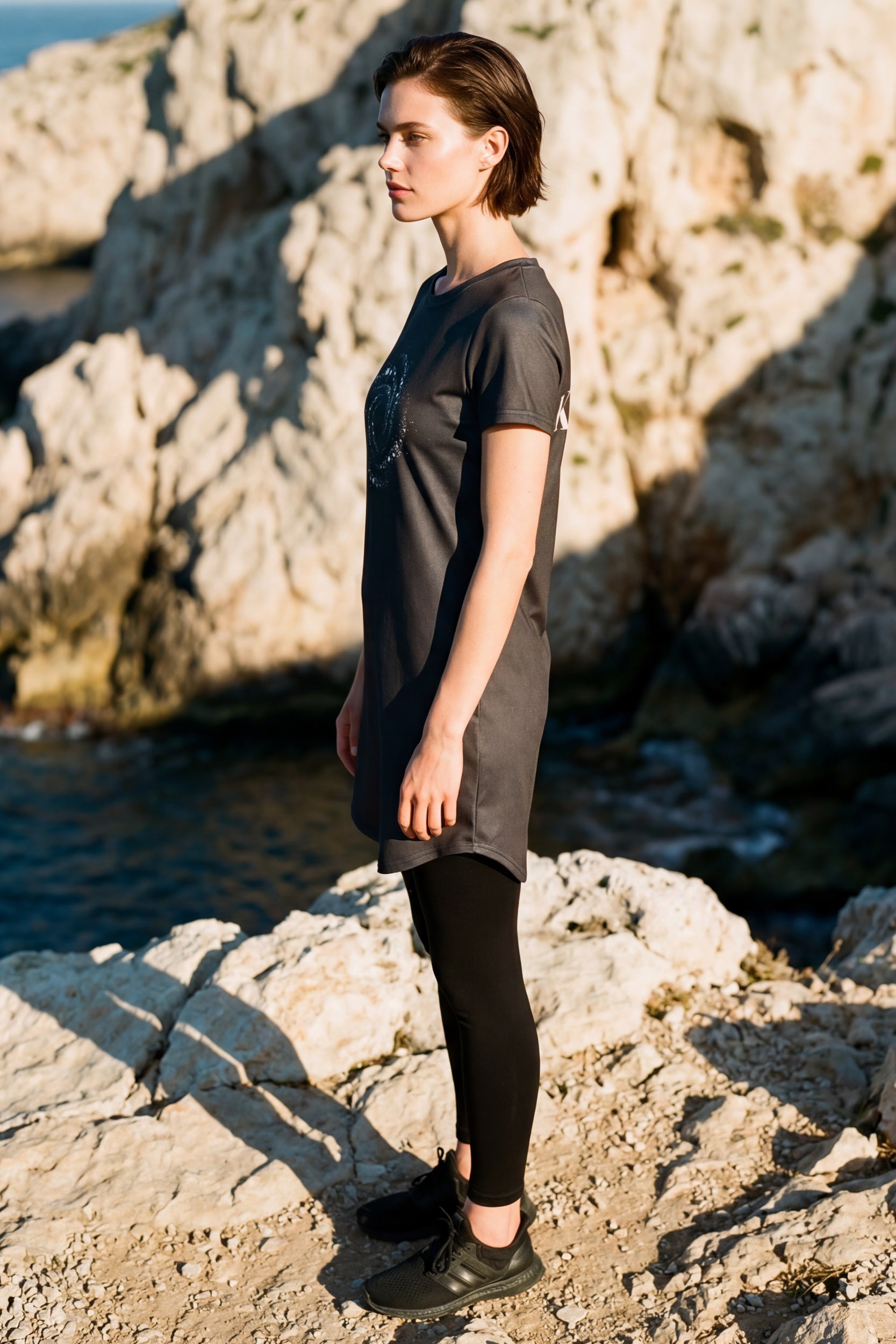 T-Shirt Dress - Bitumen