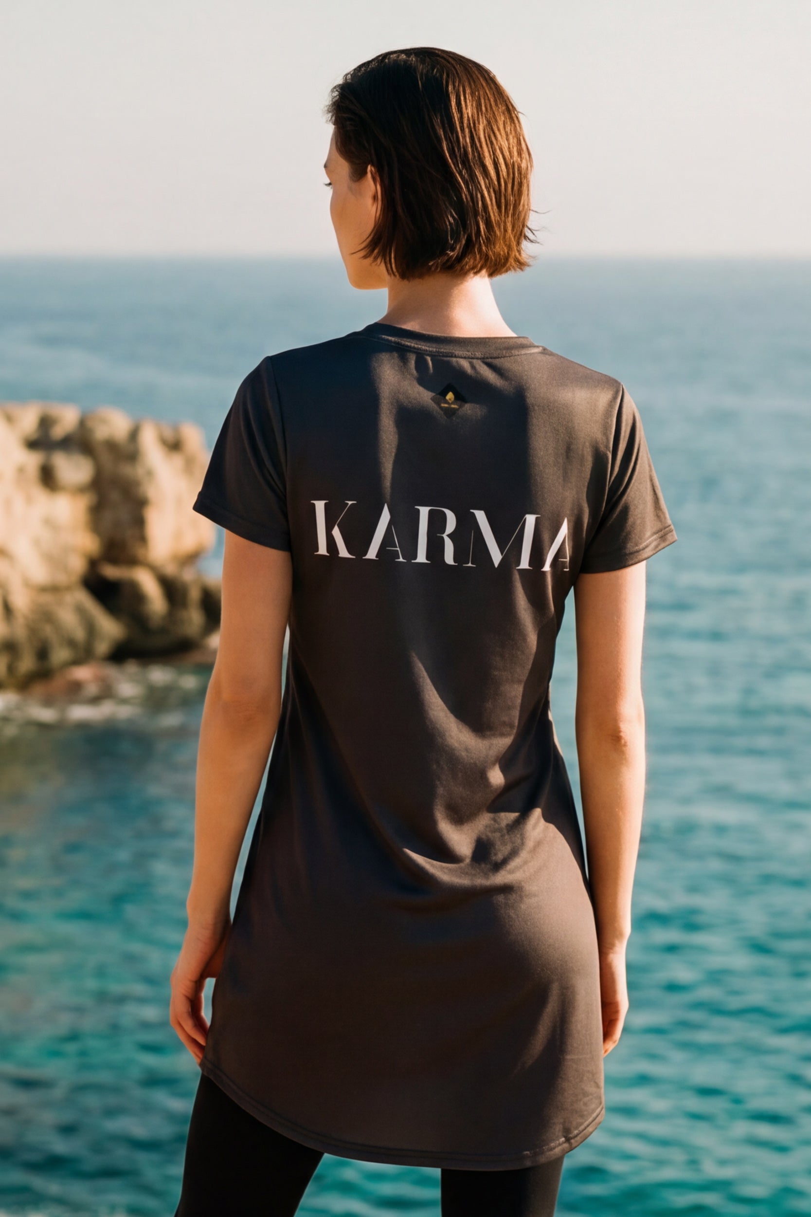 T-Shirt Dress - Bitumen