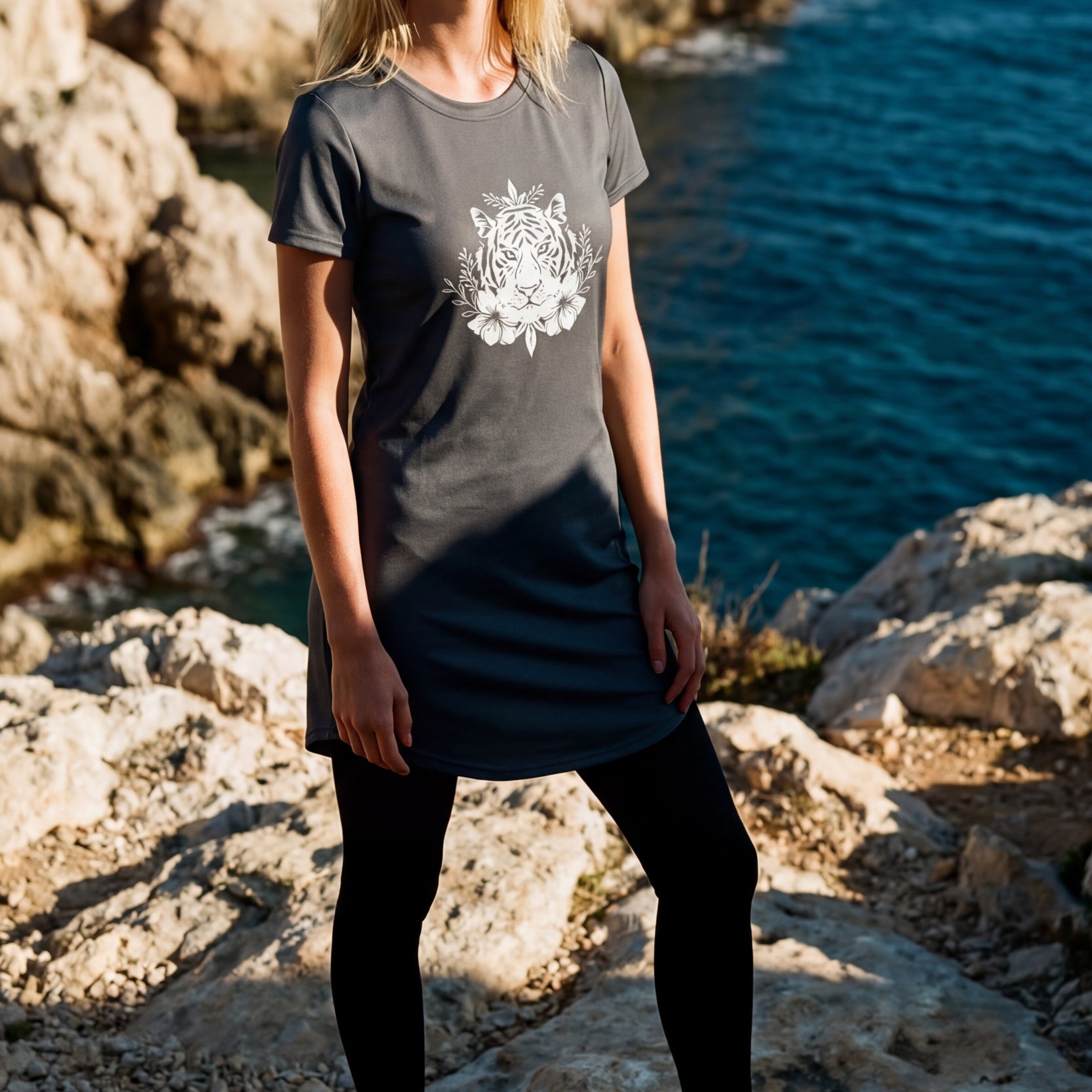 T-Shirt Dress - Silver