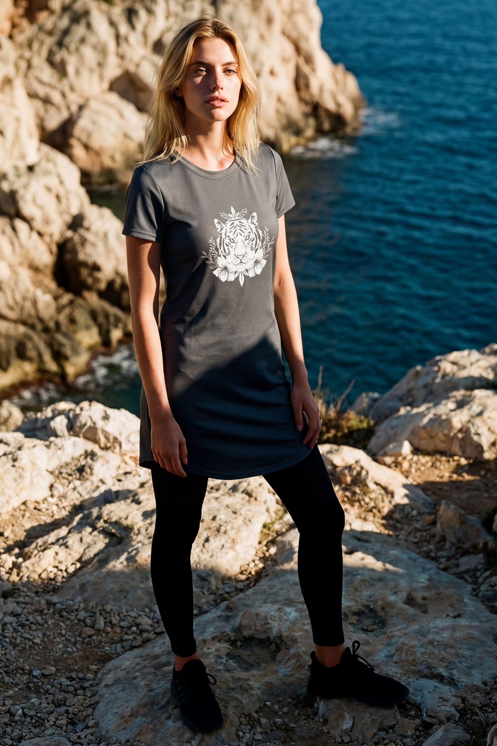 T-Shirt Dress - Silver