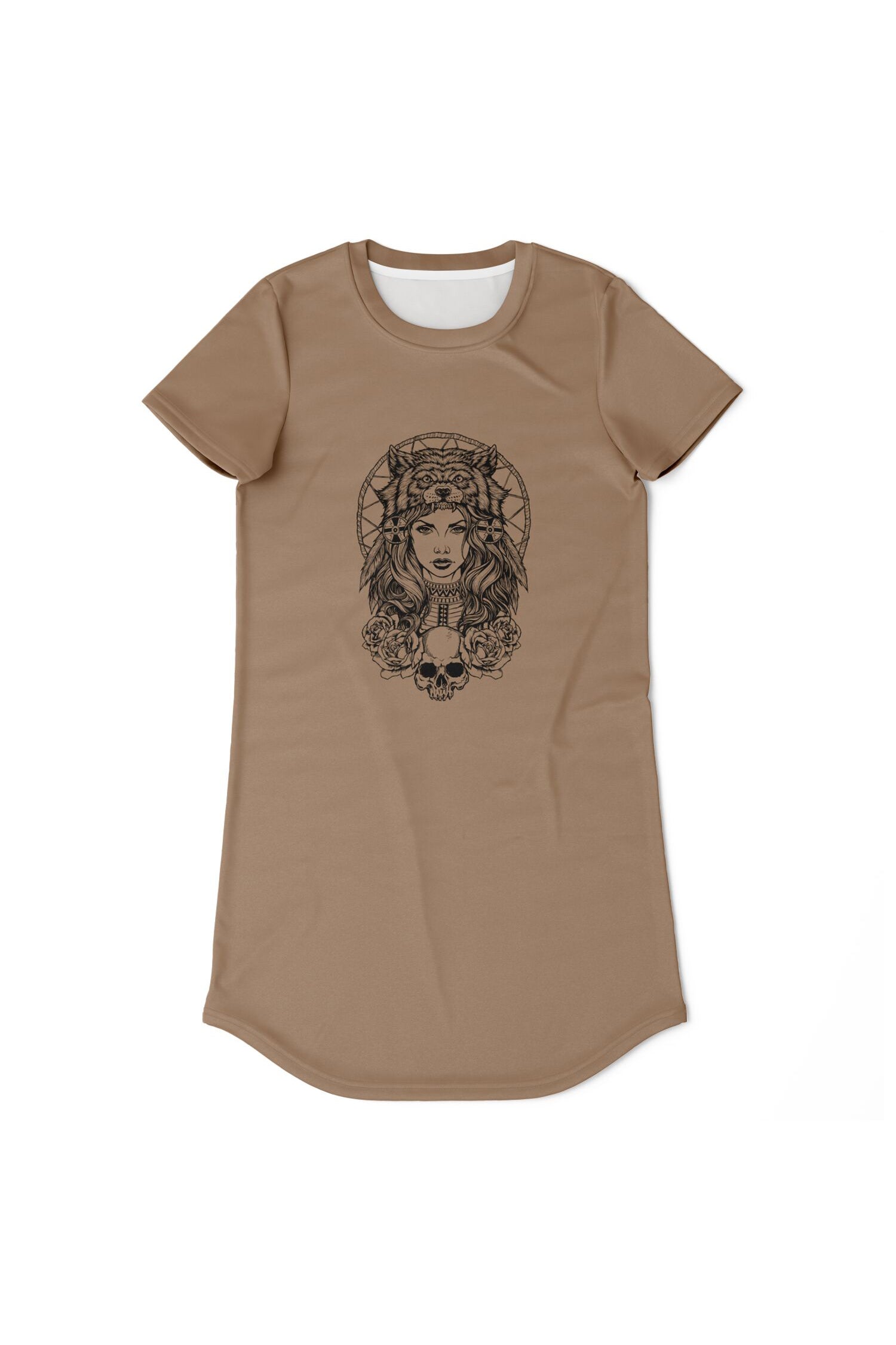 T-Shirt Dress - Toast