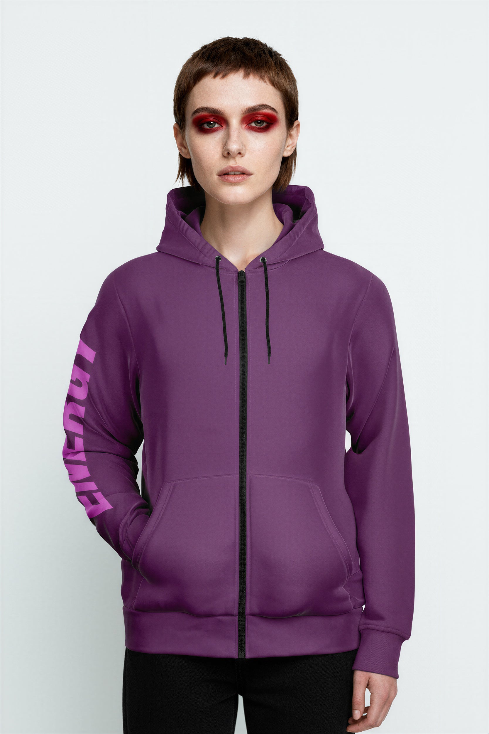 Zip Hoodie - ElectricFuchsia