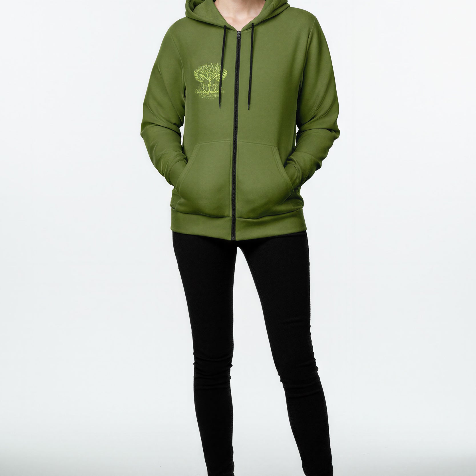 Zip Hoodie - GreenGlow