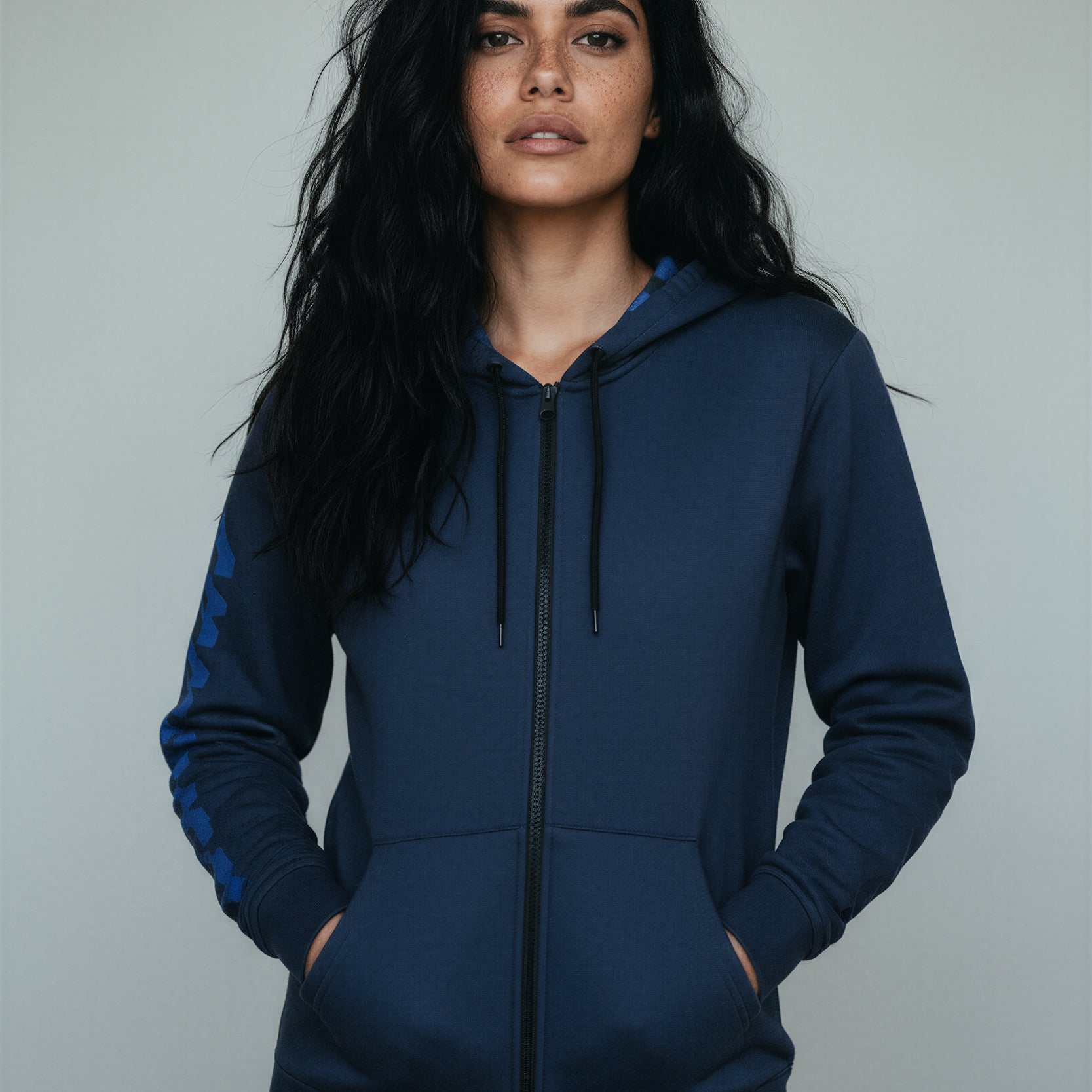 Zip Hoodie - LuminousBlue