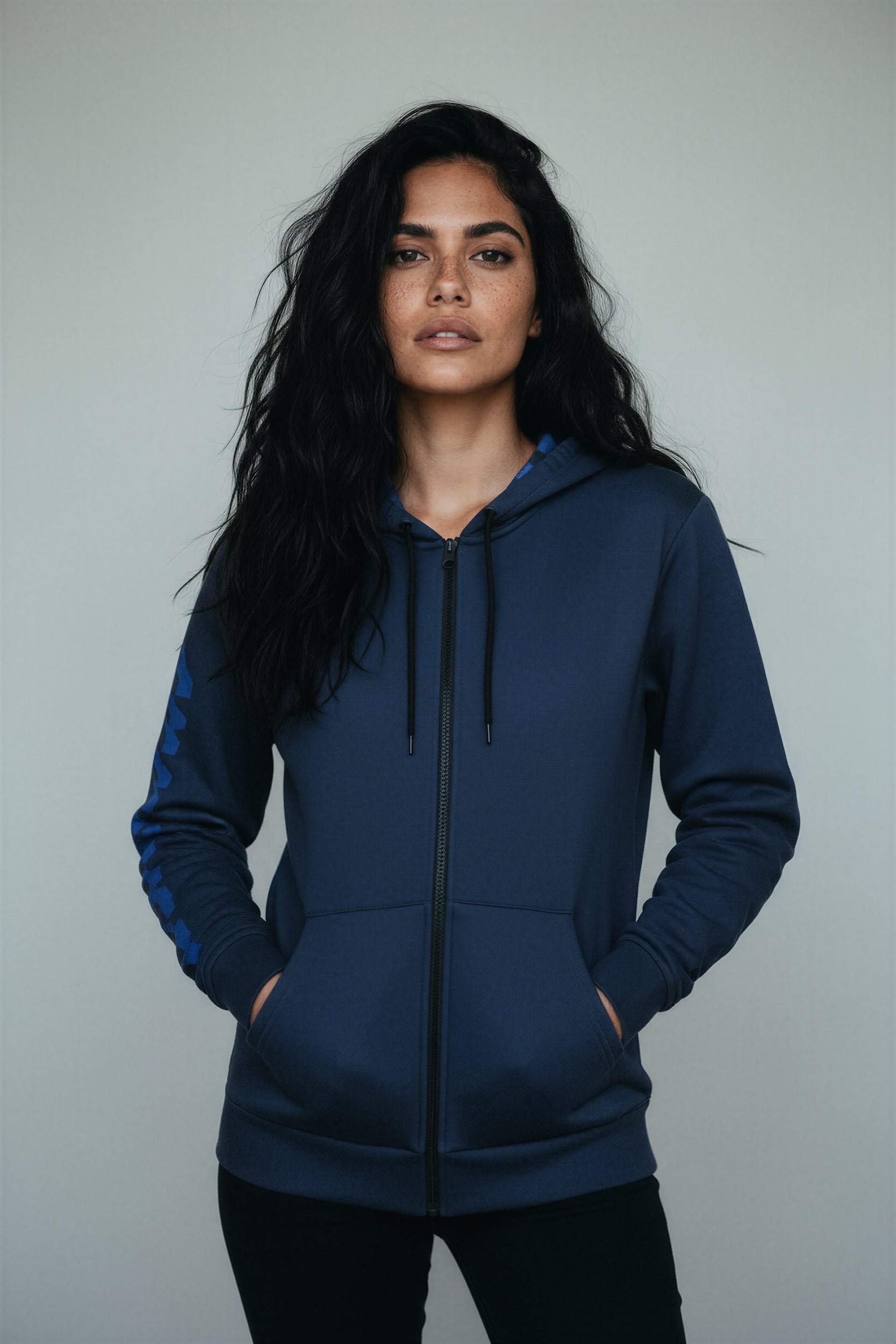 Zip Hoodie - LuminousBlue