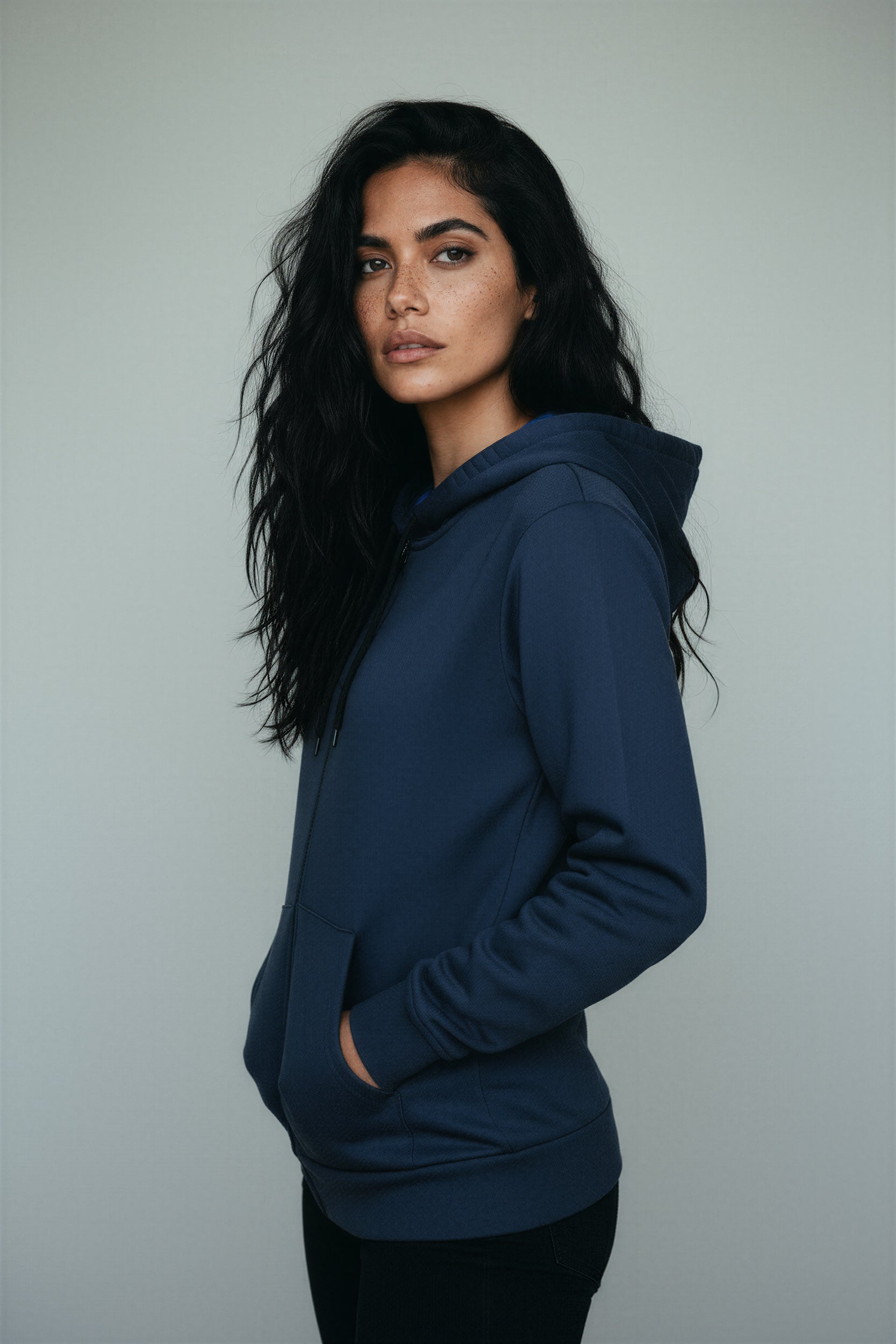 Zip Hoodie - LuminousBlue