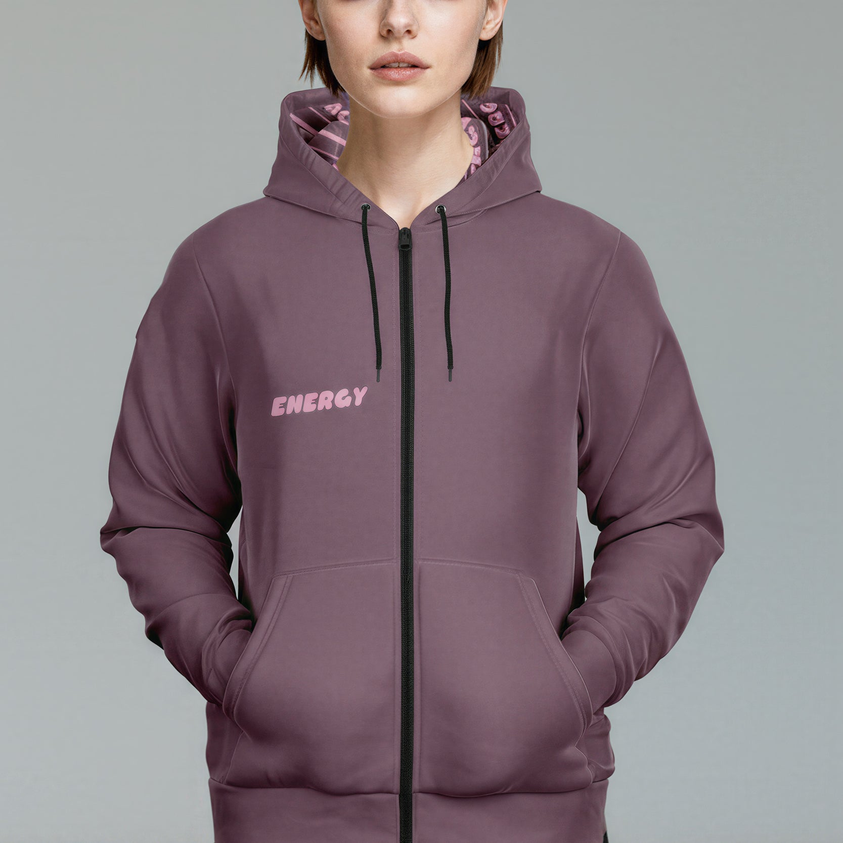 Zip Hoodie - PopPink