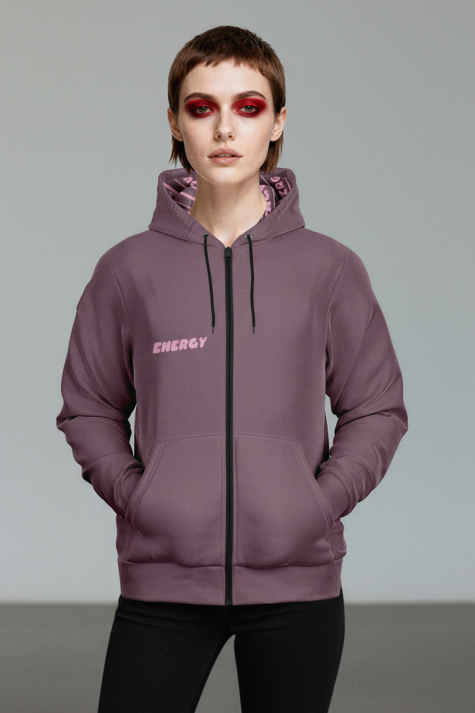 Zip Hoodie - PopPink