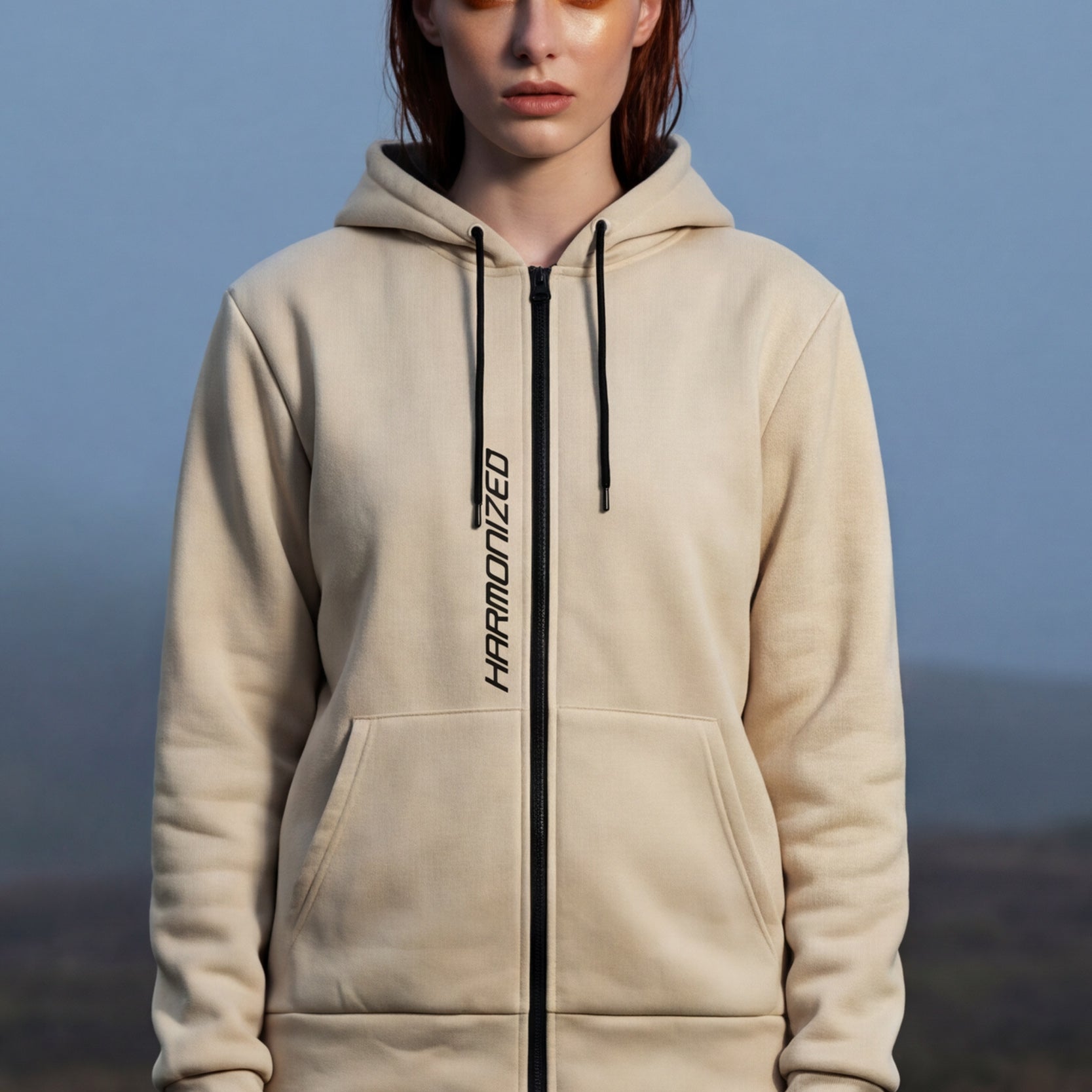 Zip Microfleece Hoodie - Angora
