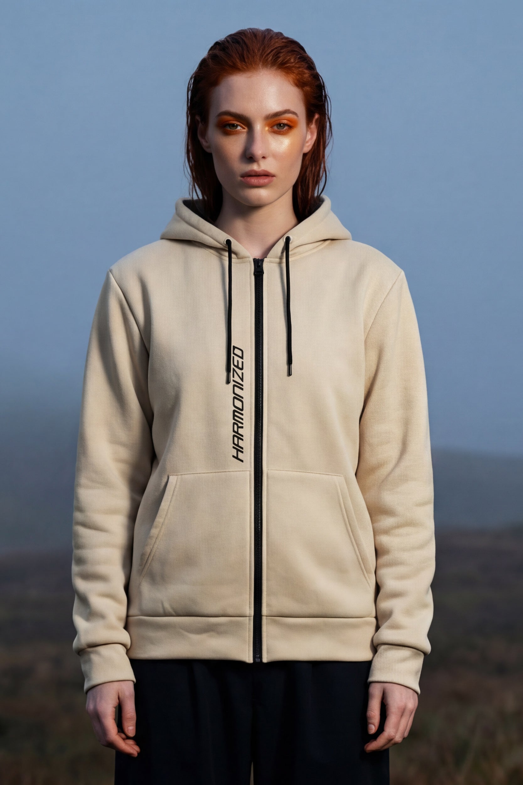 Zip Microfleece Hoodie - Angora