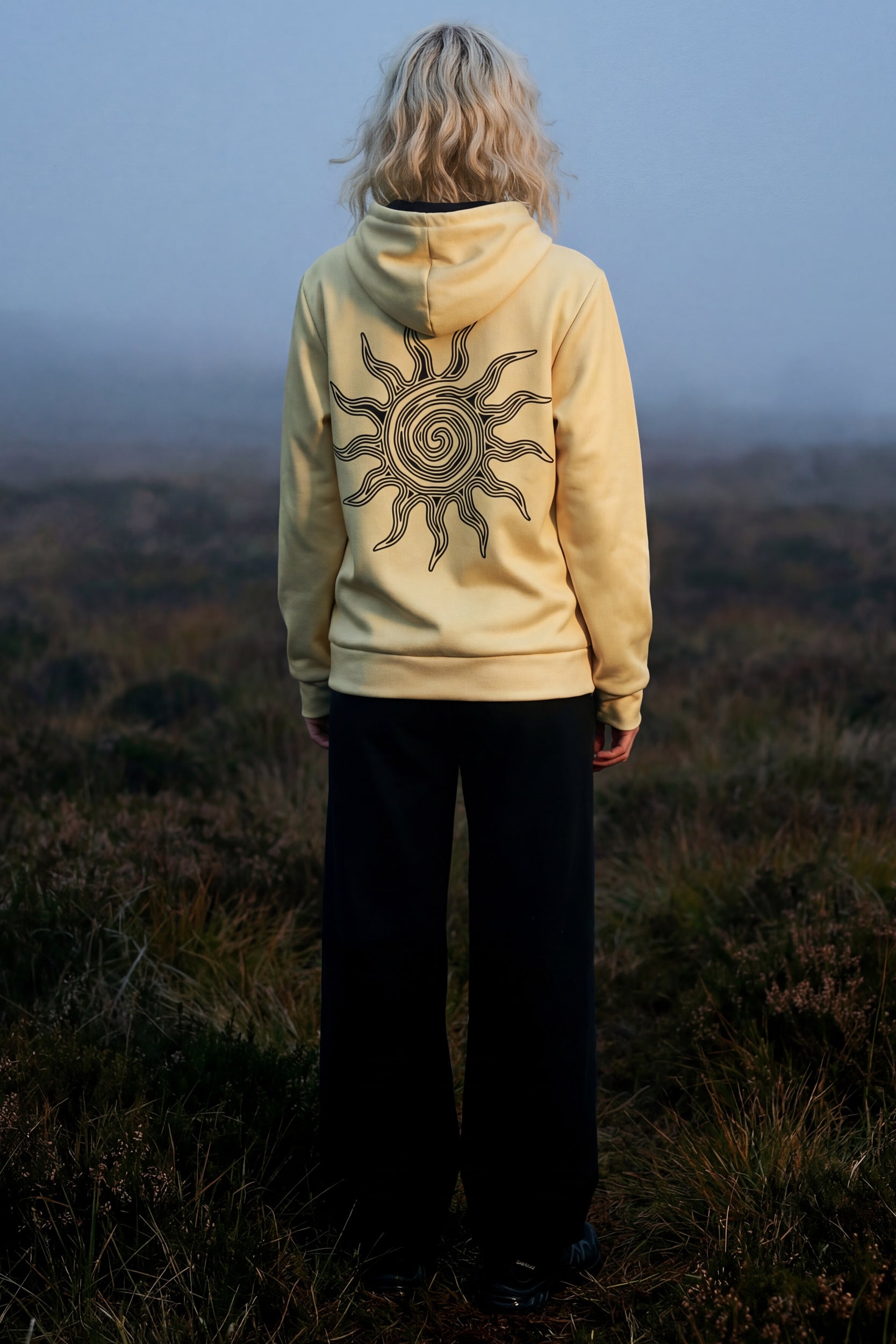 Zip Microfleece Hoodie - Banana