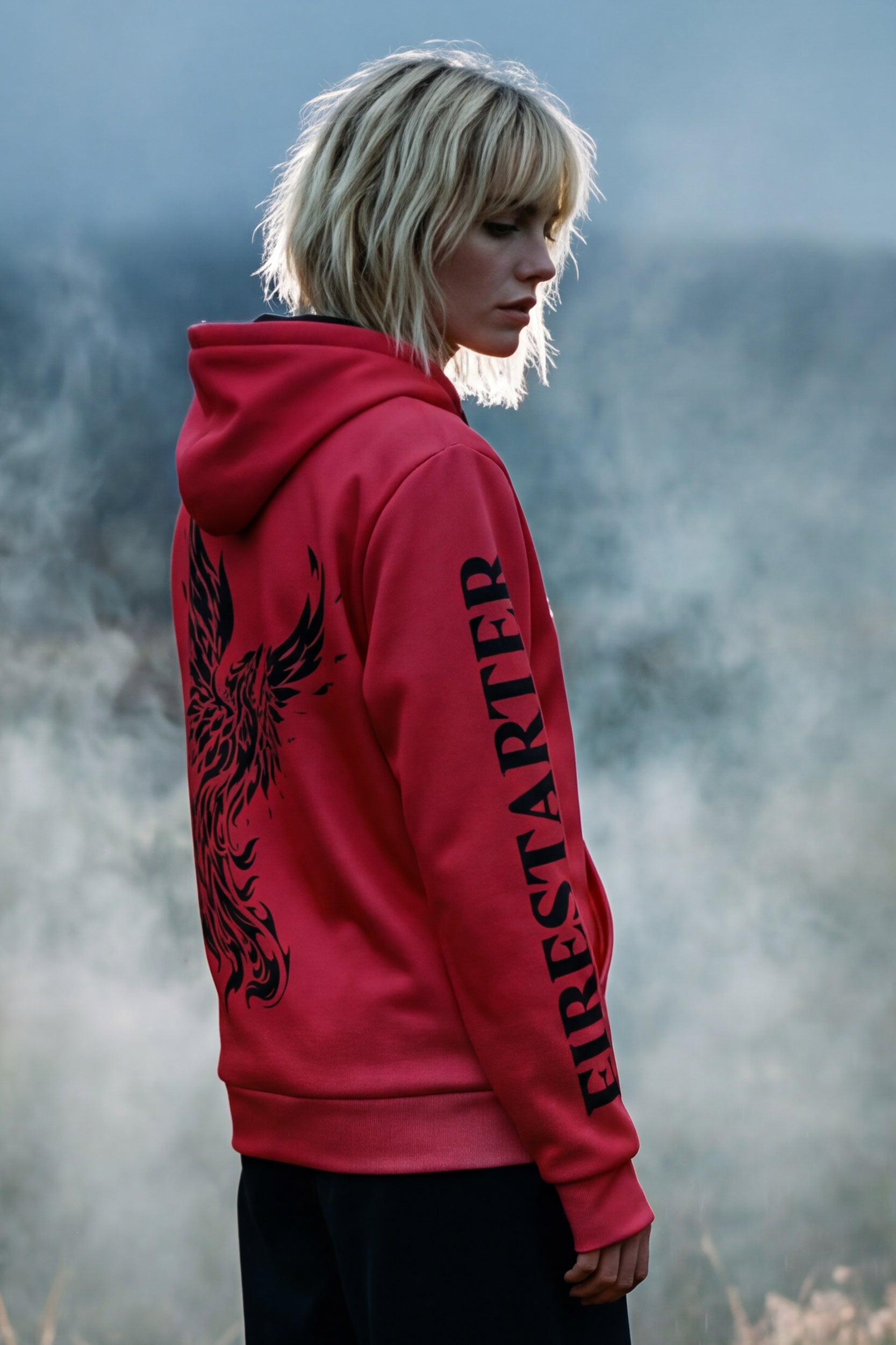 Zip Microfleece Hoodie - Berry